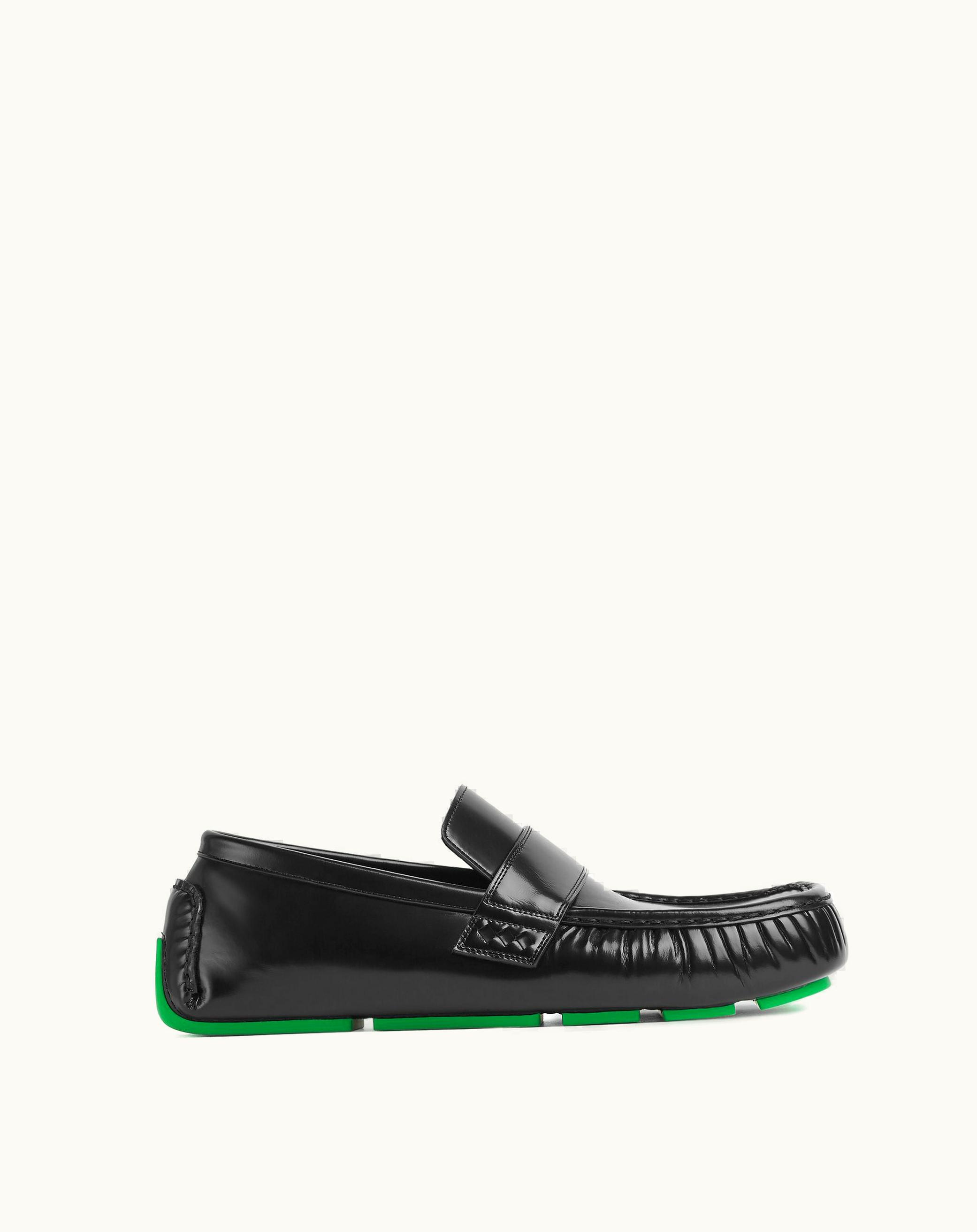 Bottega Veneta Bottega Veneta Men's Ride Driver Loafer In Black / Parakeet