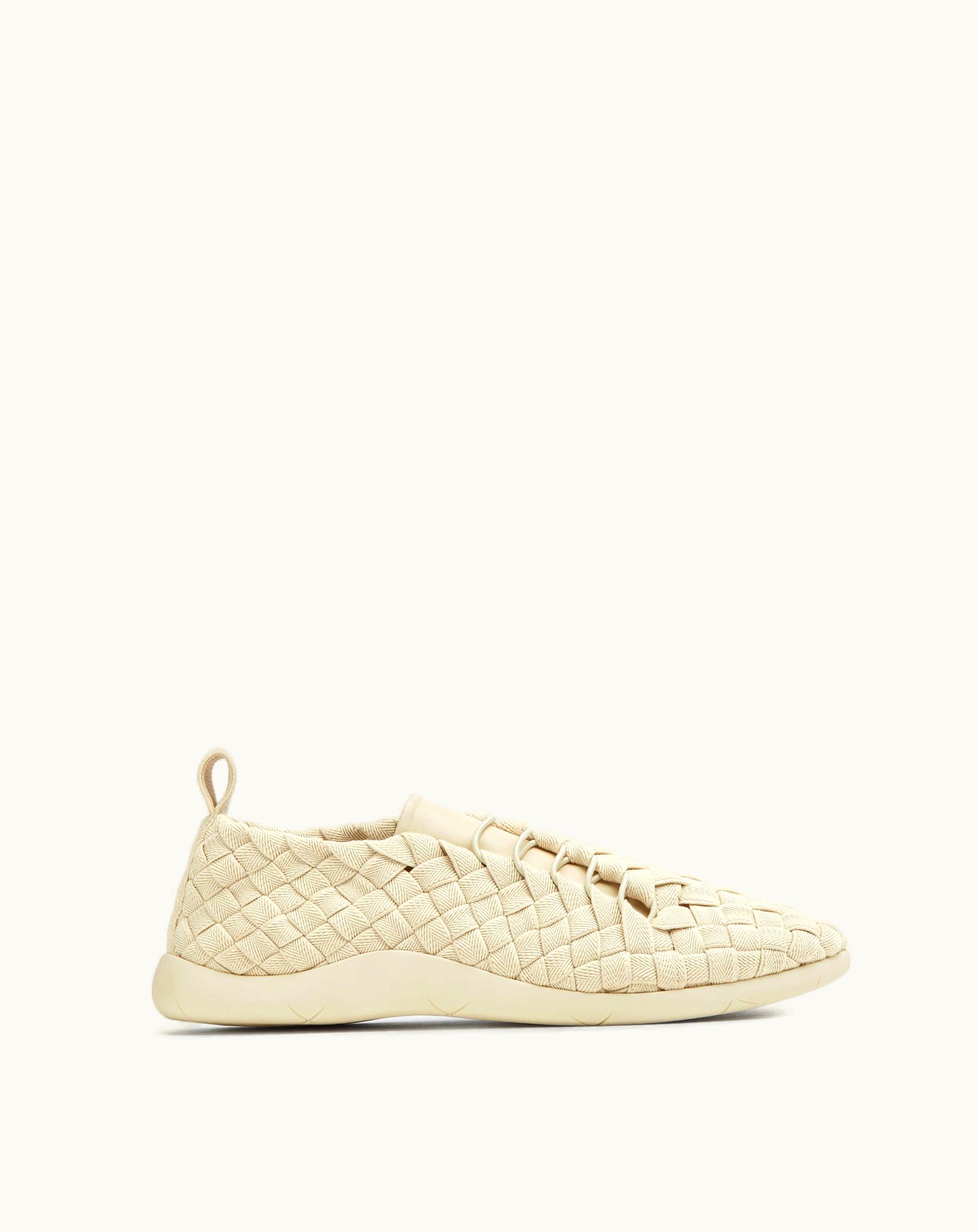 Bottega Veneta Bottega Veneta Men's Plat Sneaker In Sea Salt