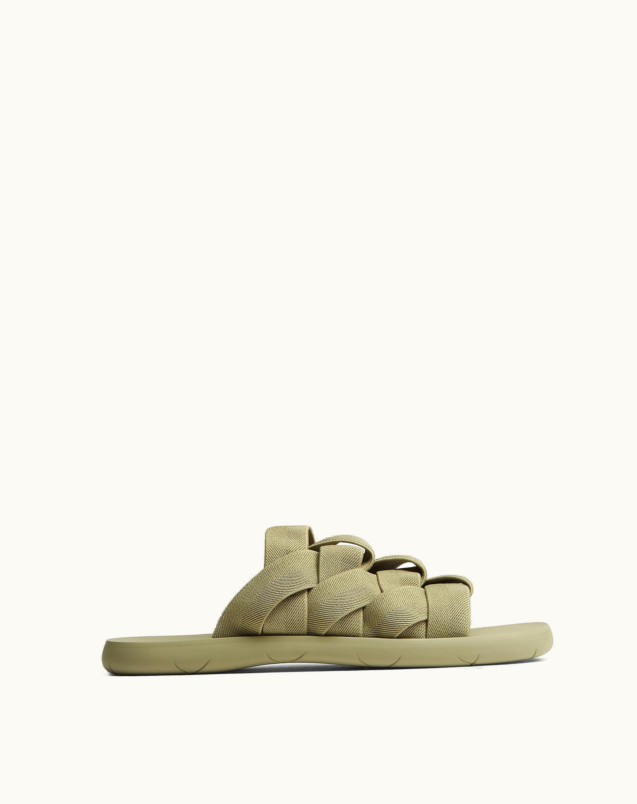 Bottega Veneta Bottega Veneta Men's Plat Slide In Travertine