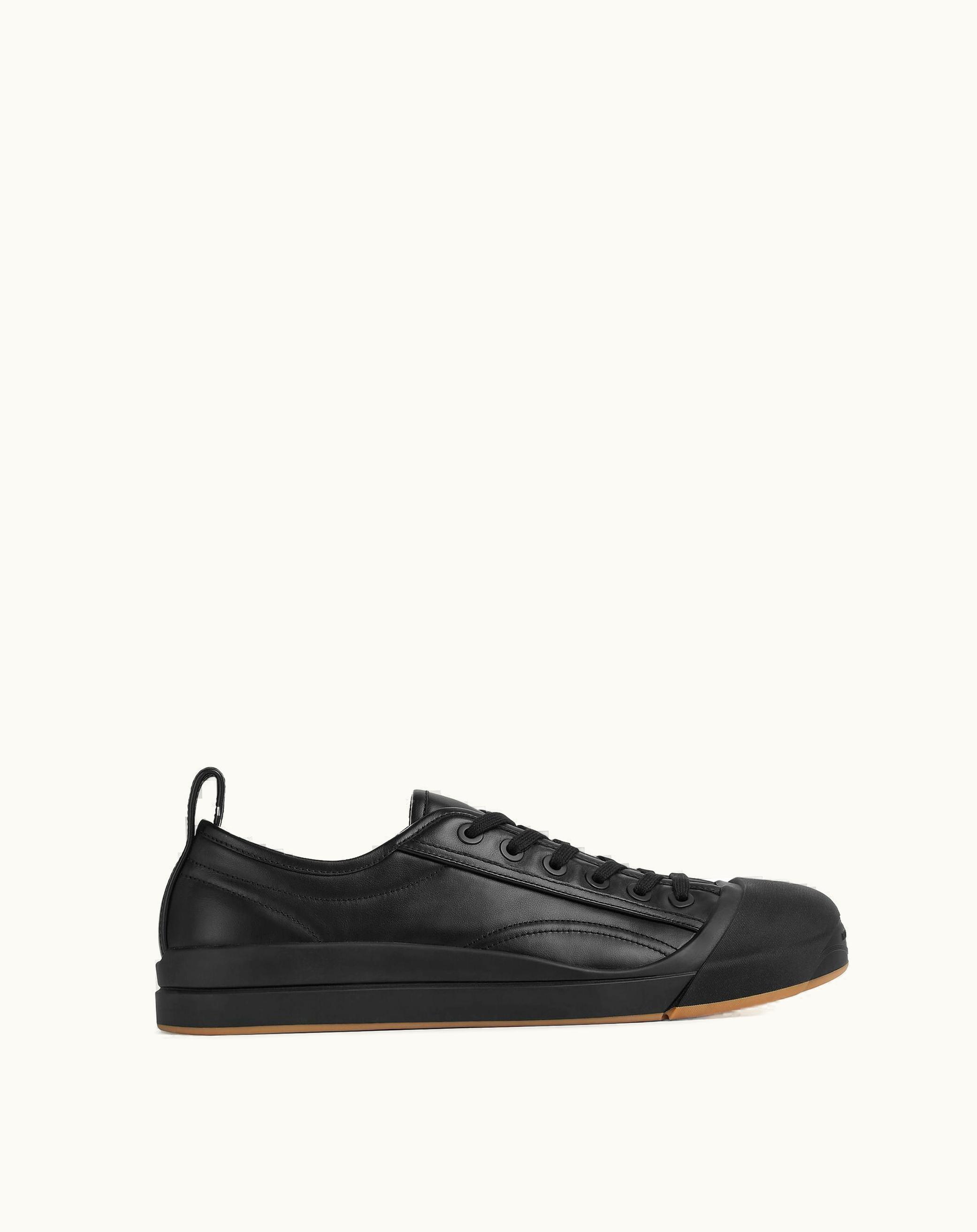 Bottega Veneta Bottega Veneta Men's Vulcan Leather Sneaker In Black