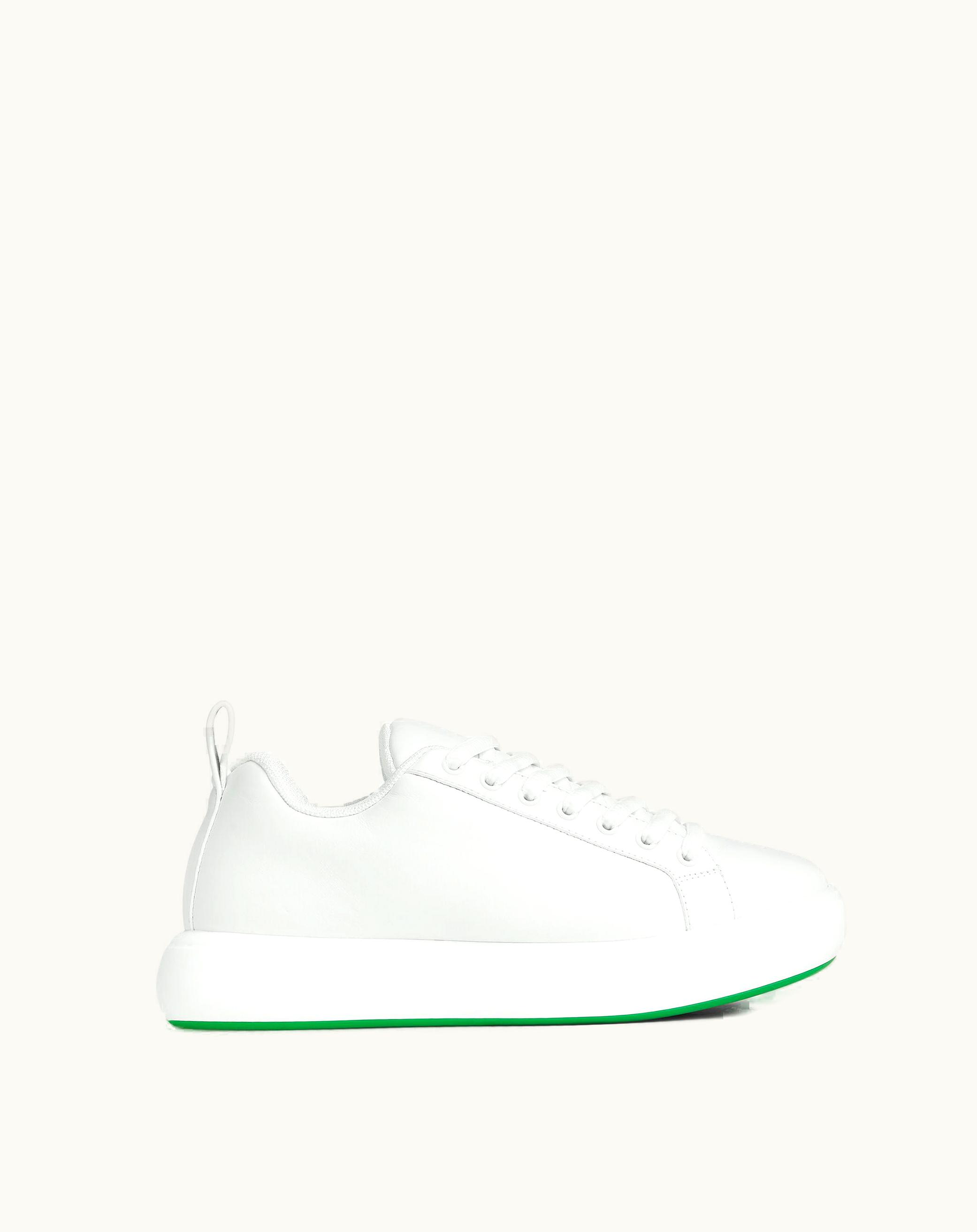 Bottega Veneta Bottega Veneta Men's Pillow Sneaker In Optic White / Parakeet Optic white / Parakeet