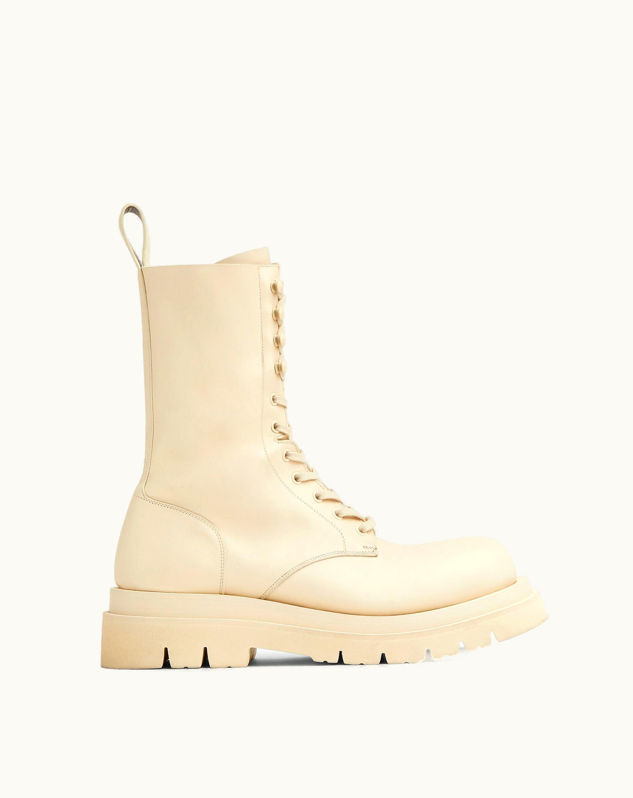 Bottega Veneta Bottega Veneta Men's Lug Lace-Up Boot In Sea Salt