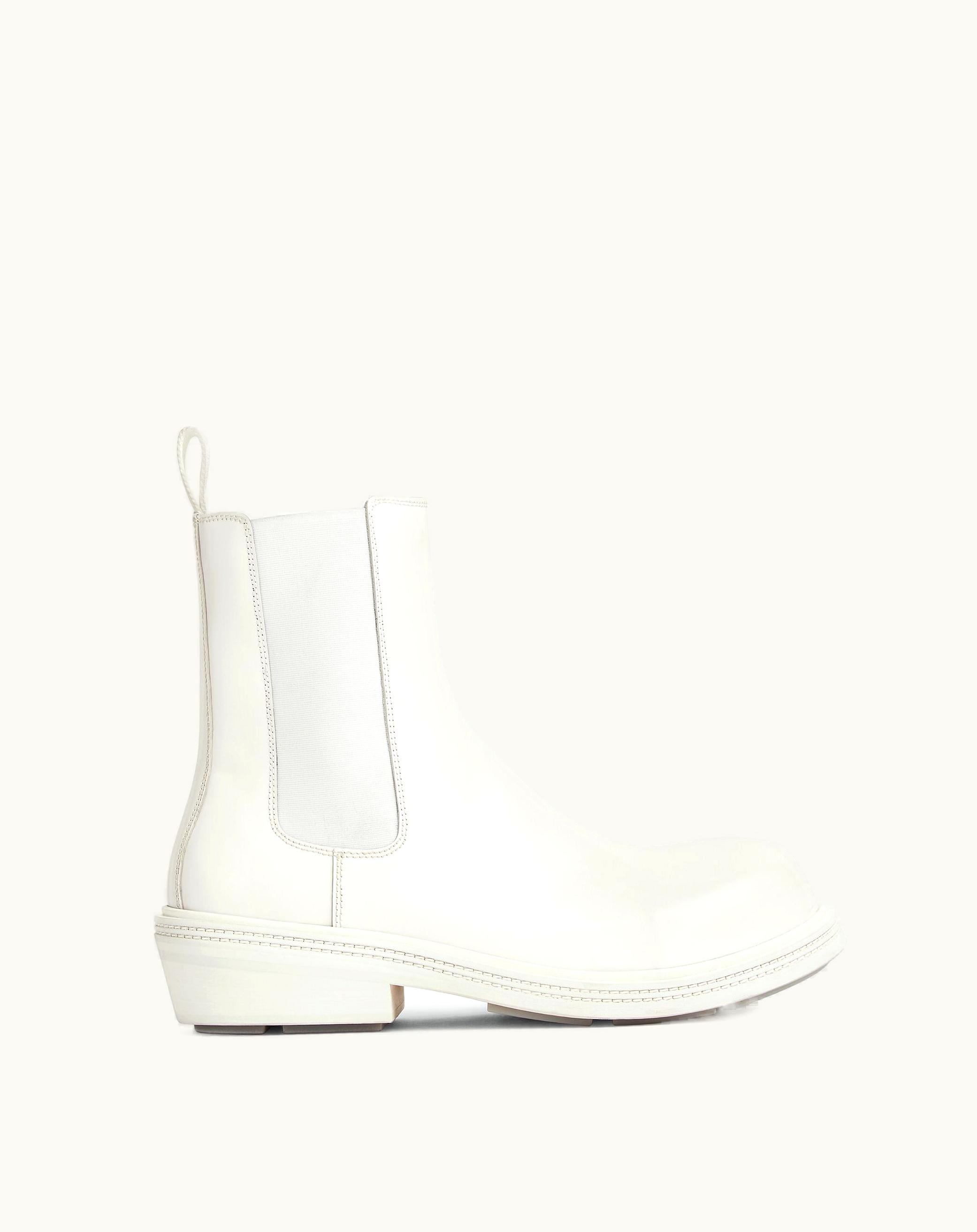 Bottega Veneta Bottega Veneta Men's Fireman Chelsea Ankle Boot In Optic White