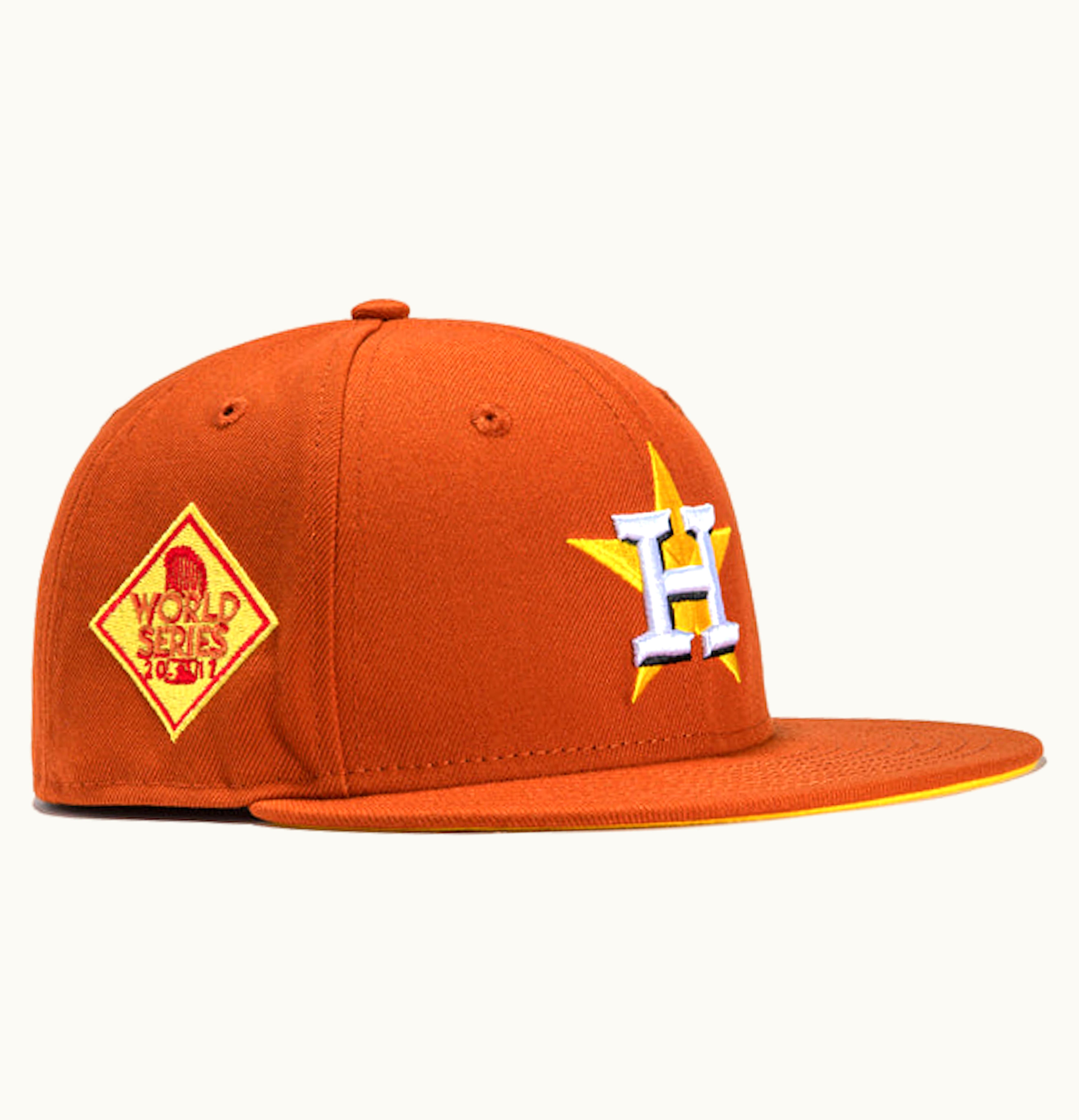 New Era New Era x Hat Club Exclusive Cereal Pack Bonus Flavors Houston Astros 2017 World Series Patch 59Fifty Fitted Hat Burnt Orange Gold