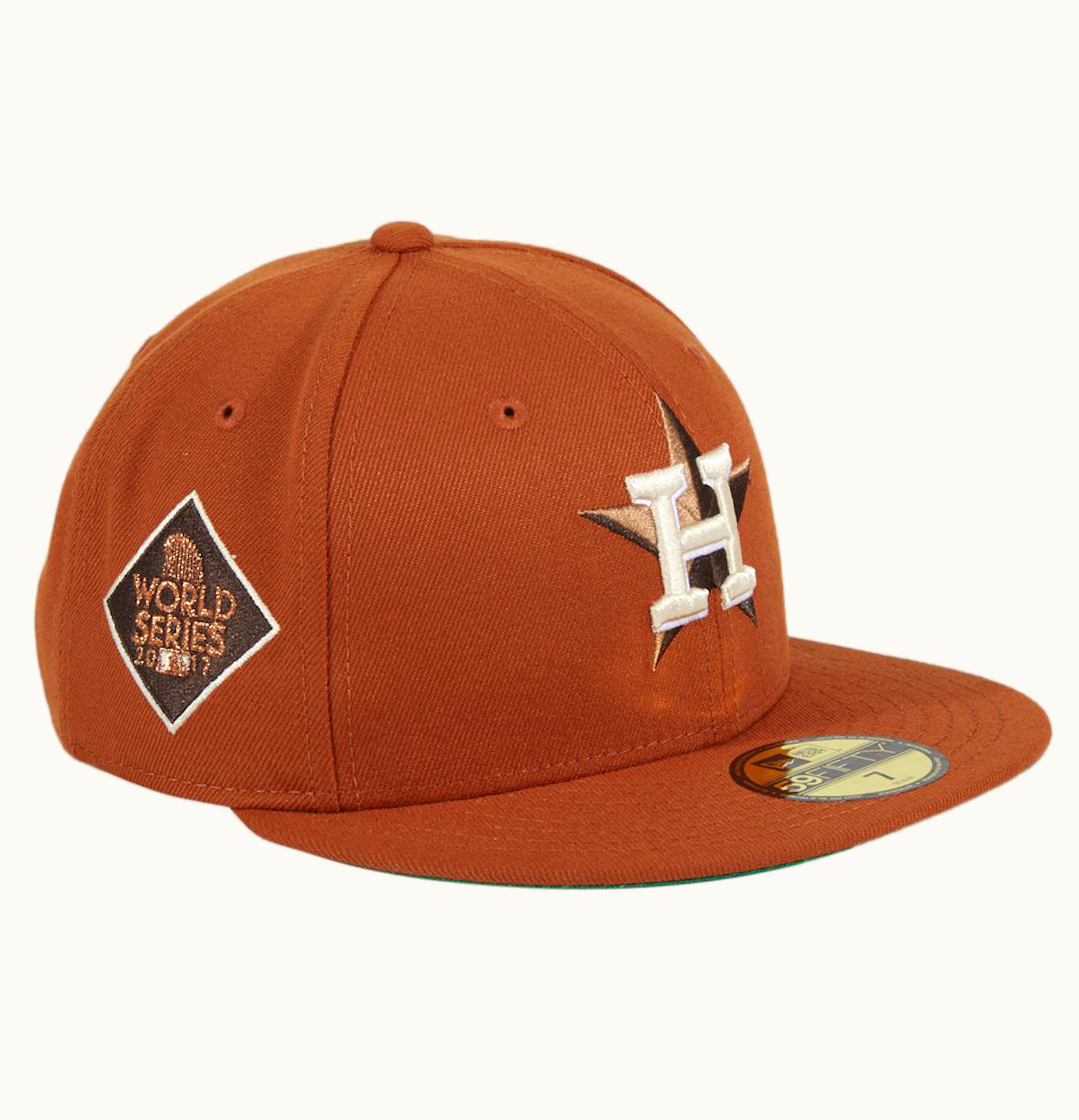 New Era New Era Campfire Houston Astros 2017 World Series Patch Hat Club Exclusive 59Fifty Fitted Hat Burnt Orange