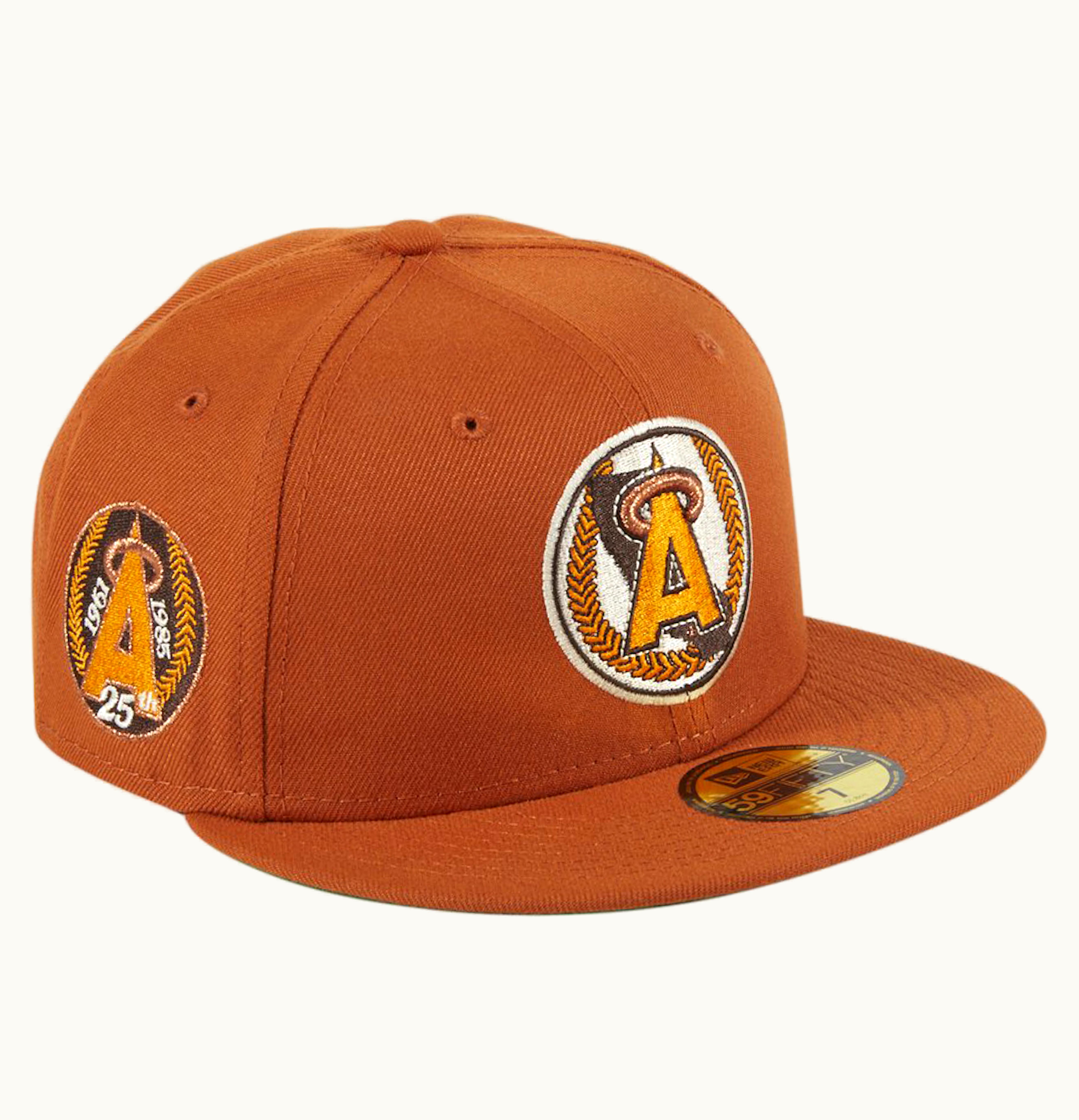New Era New Era Campfire Los Angeles Angels 25th Anniversary Patch Hat Club Exclusive 59Fifty Fitted Hat Burnt Orange