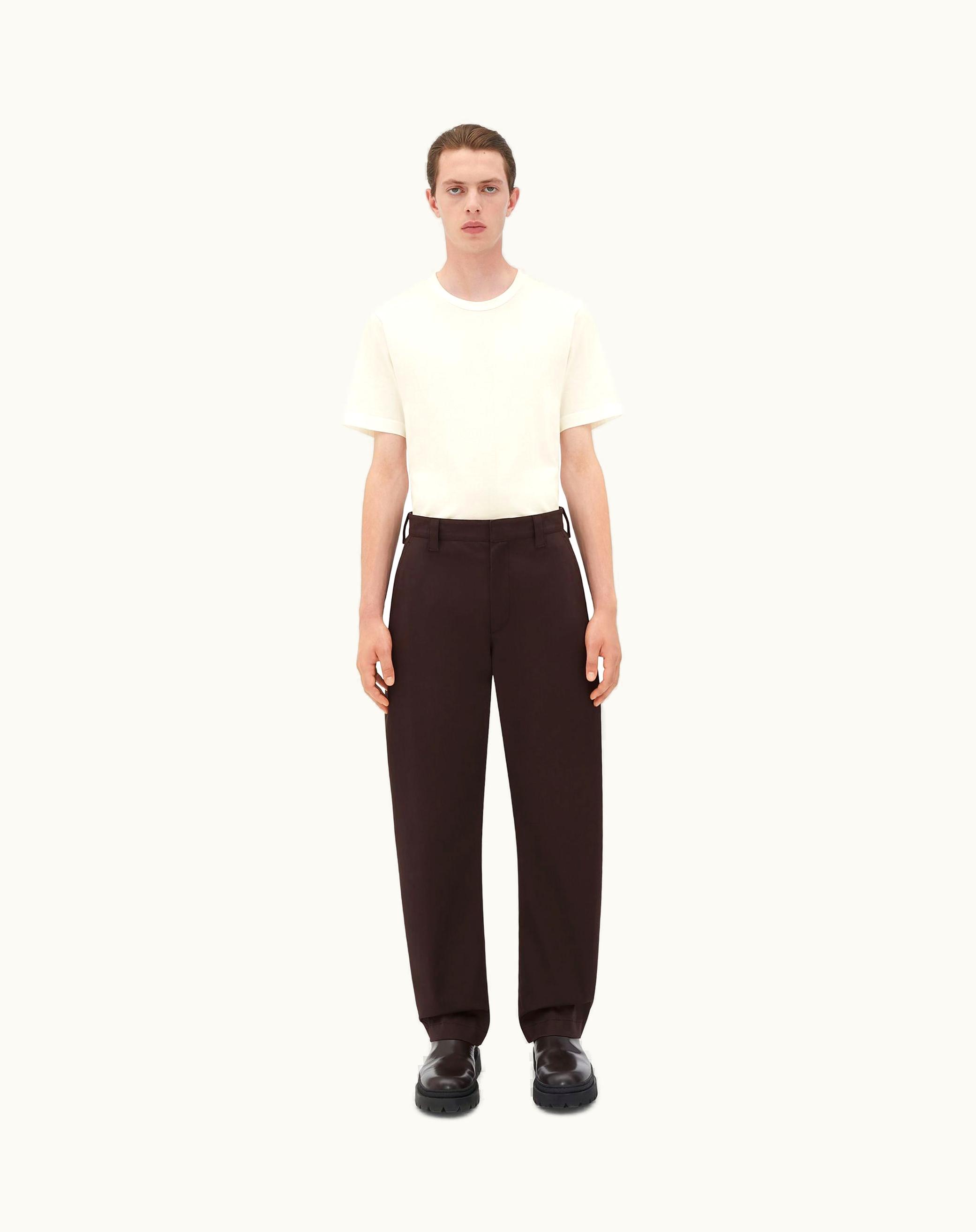 Bottega Veneta Bottega Veneta Men's Stretch Cotton Tapered Trousers In Fondant