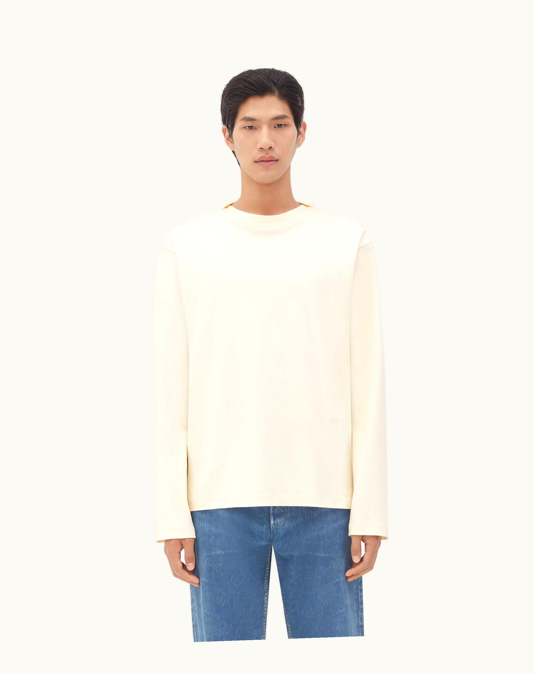 Bottega Veneta Bottega Veneta Men's Fluid Jersey T-Shirt In Chalk