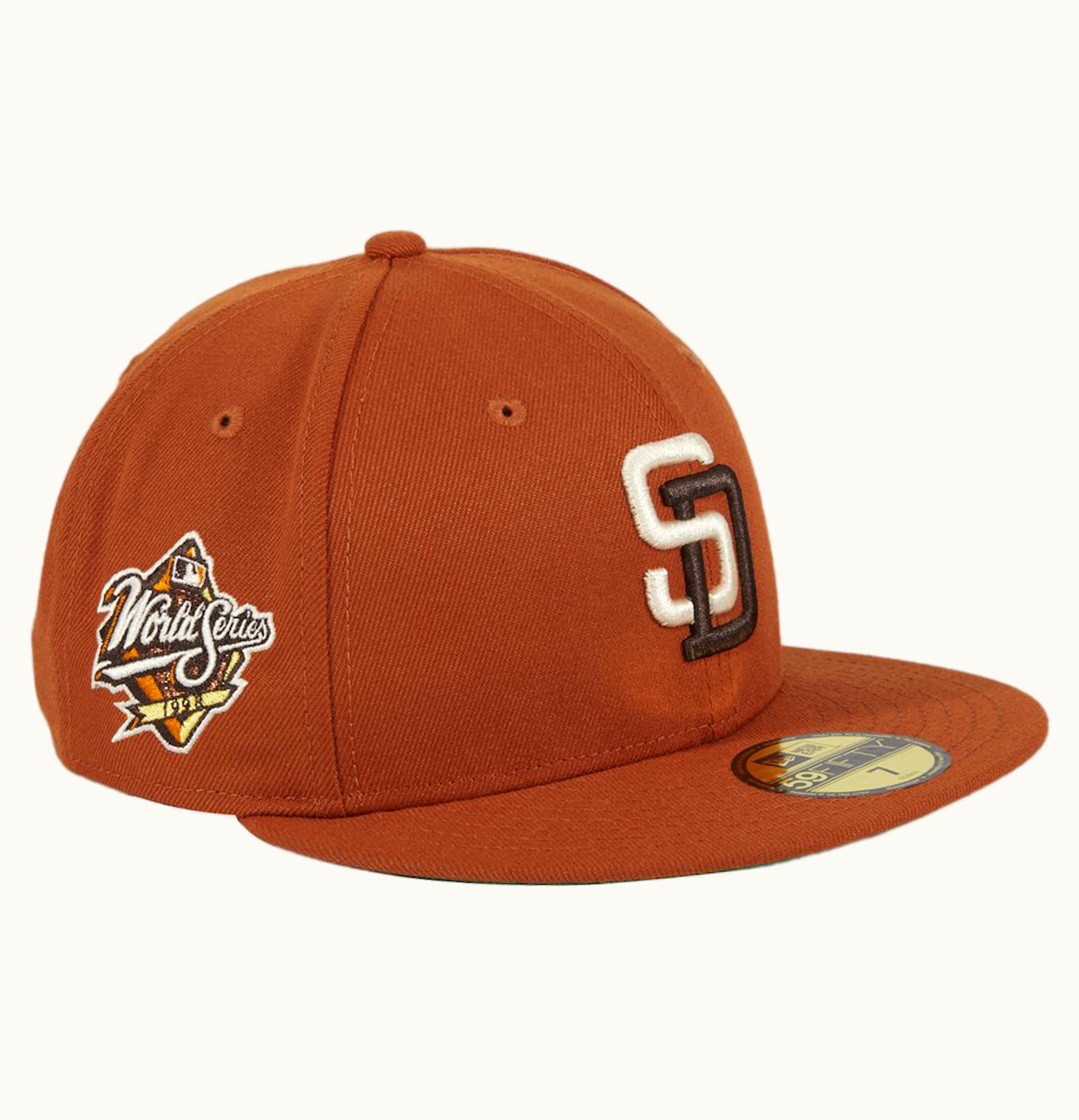 New Era New Era Campfire San Diego Padres 1998 World Series Patch Hat Club Exclusive 59Fifty Fitted Hat Burnt Orange