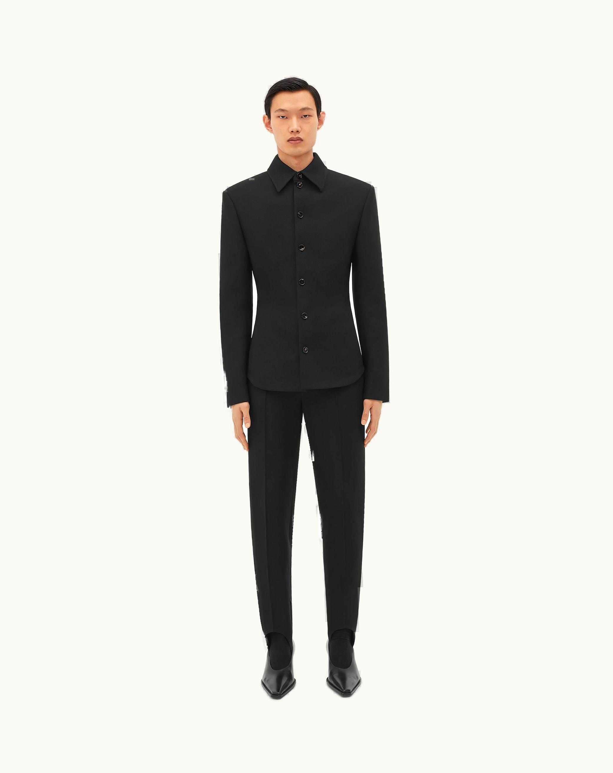 Bottega Veneta Bottega Veneta Men's Structured Cotton Shirt Jacket In Black