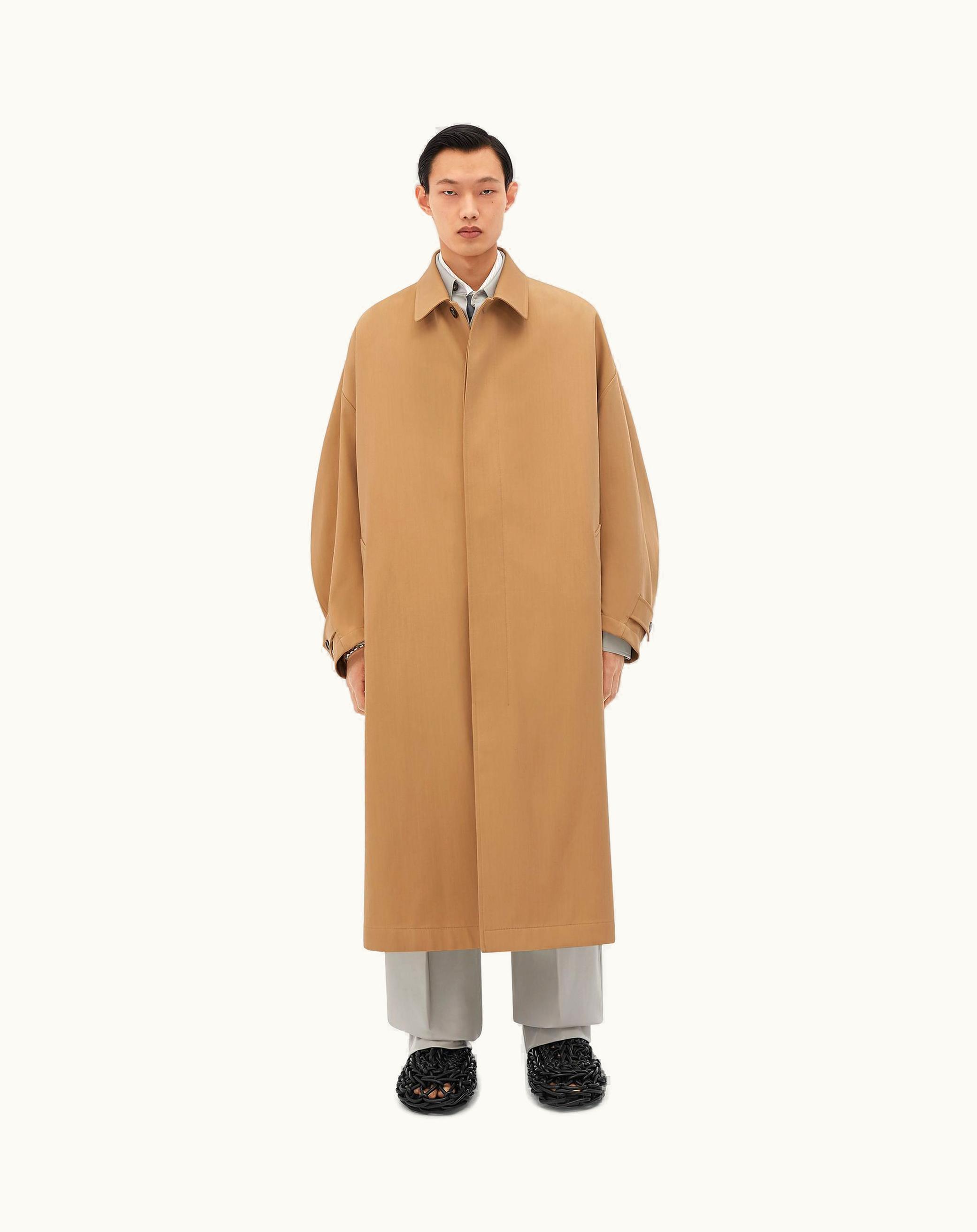 Bottega Veneta Bottega Veneta Men's Wool And Cotton Coat In Paper Bag