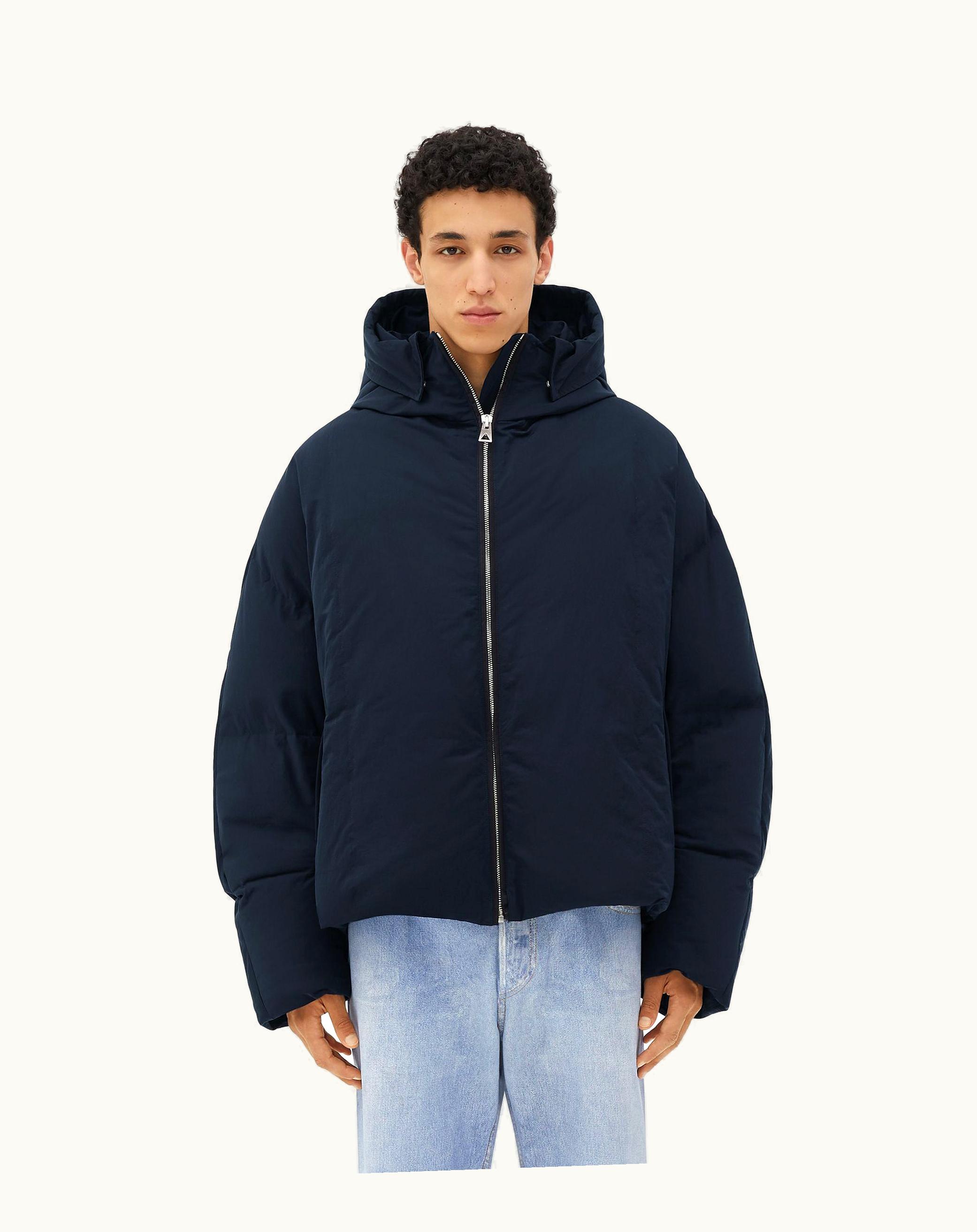 Bottega Veneta Bottega Veneta Men's Tech Nylon Puffer Jacket In Dark Navy