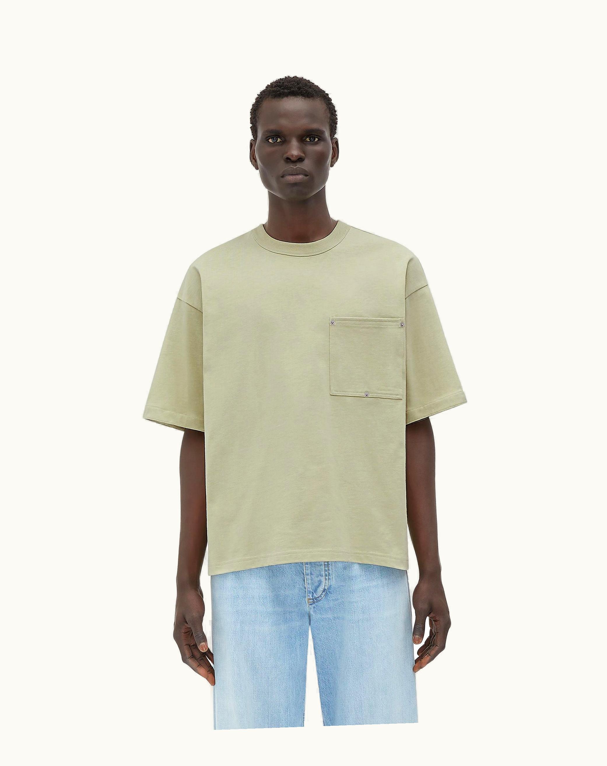 Bottega Veneta Bottega Veneta Men's Heavy Jersey Relaxed T-Shirt In Stone