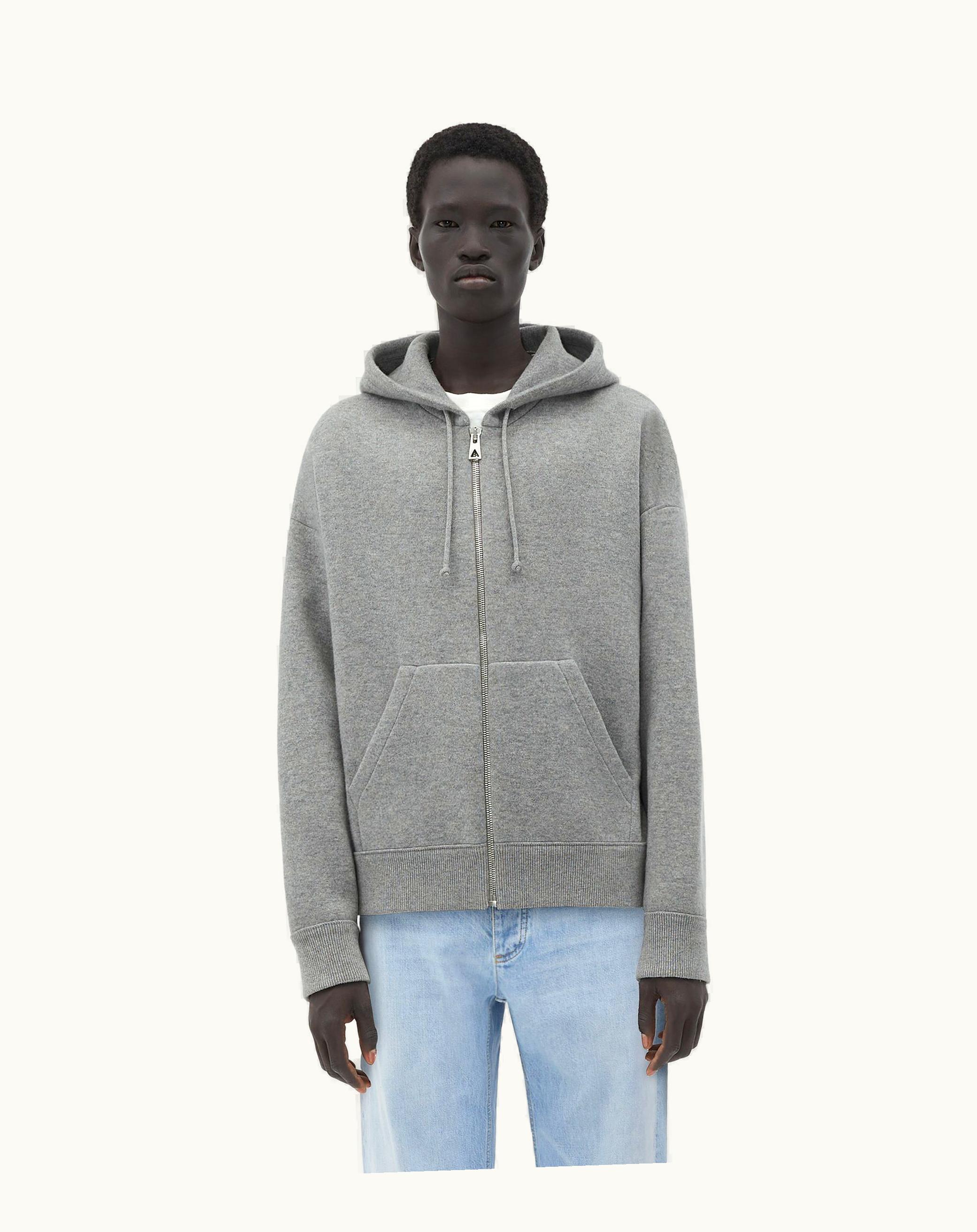 Bottega Veneta Bottega Veneta Men's Cashmere Hoodie In Light Grey Melange