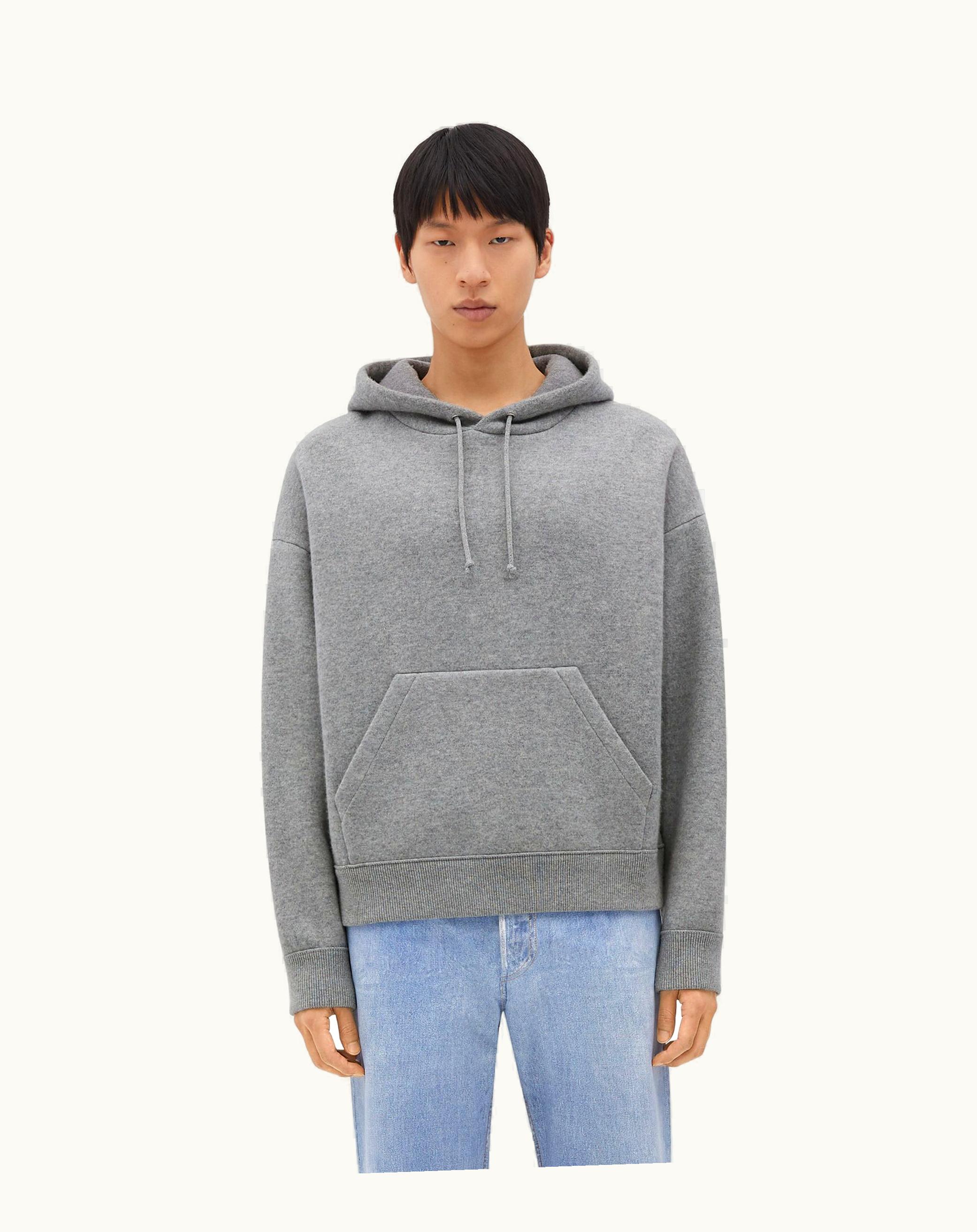 Bottega Veneta Bottega Veneta Men's Cashmere Hoodie In Light Grey Melange Light grey melange
