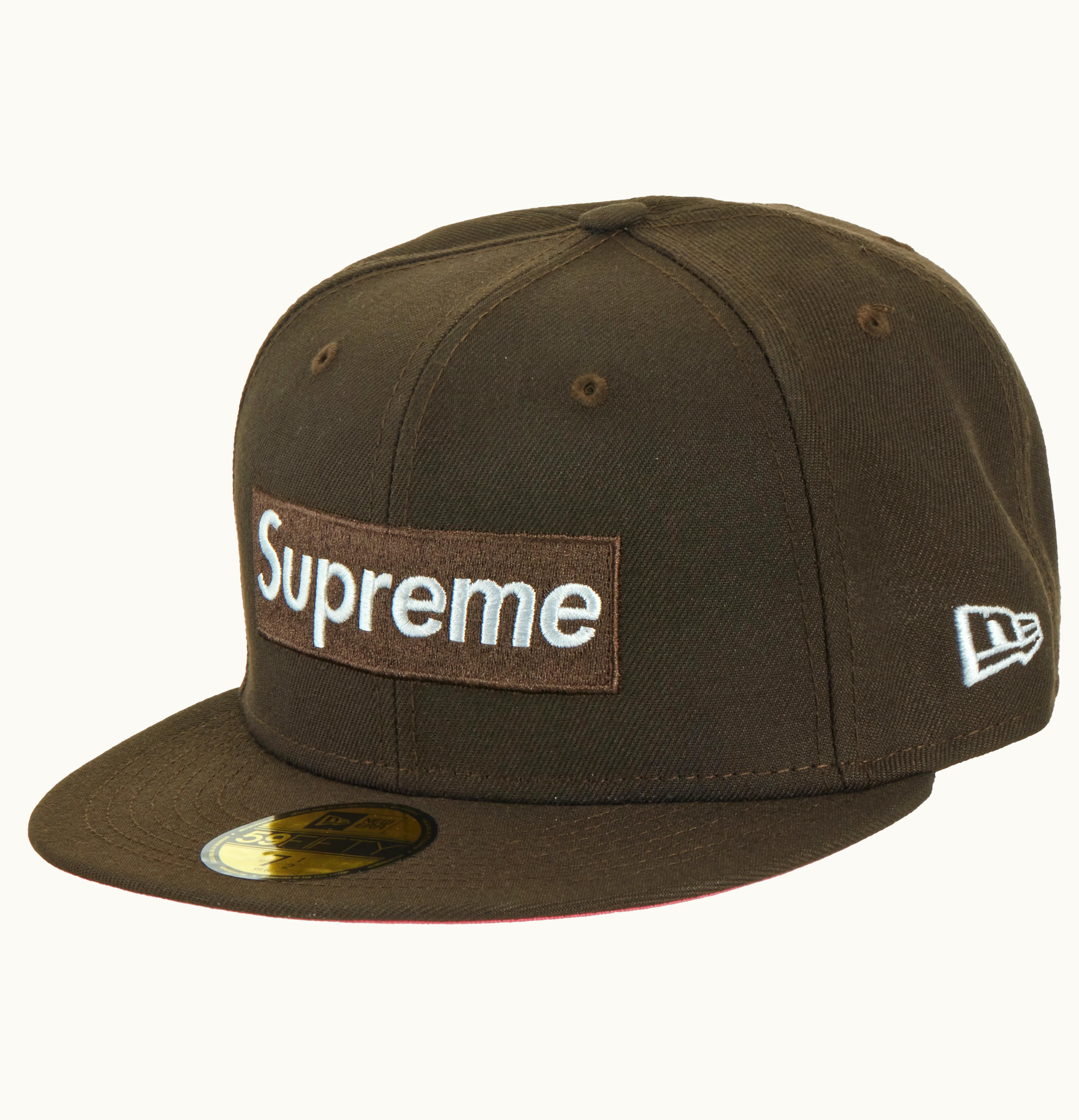 Supreme Supreme No Comp Box Logo New Era Brown