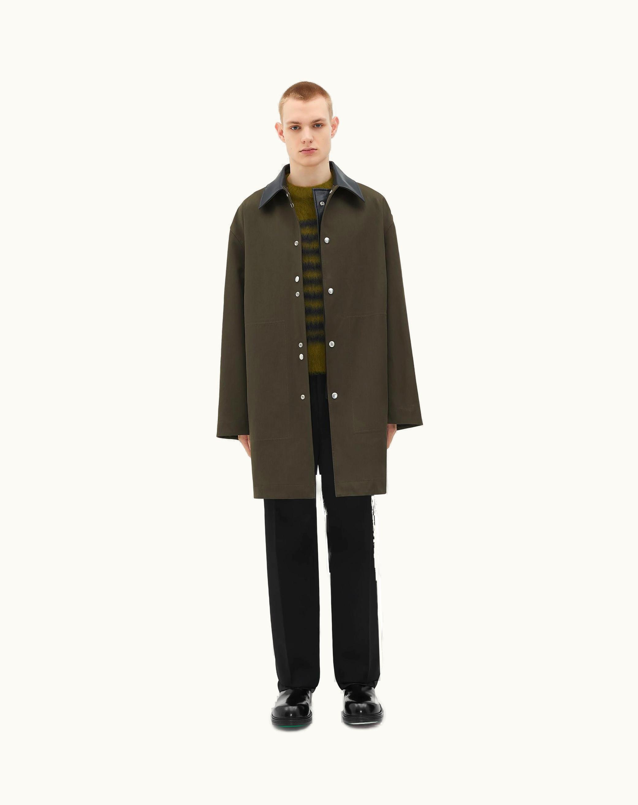 Bottega Veneta Bottega Veneta Men's Cotton Twill Coat In Olive