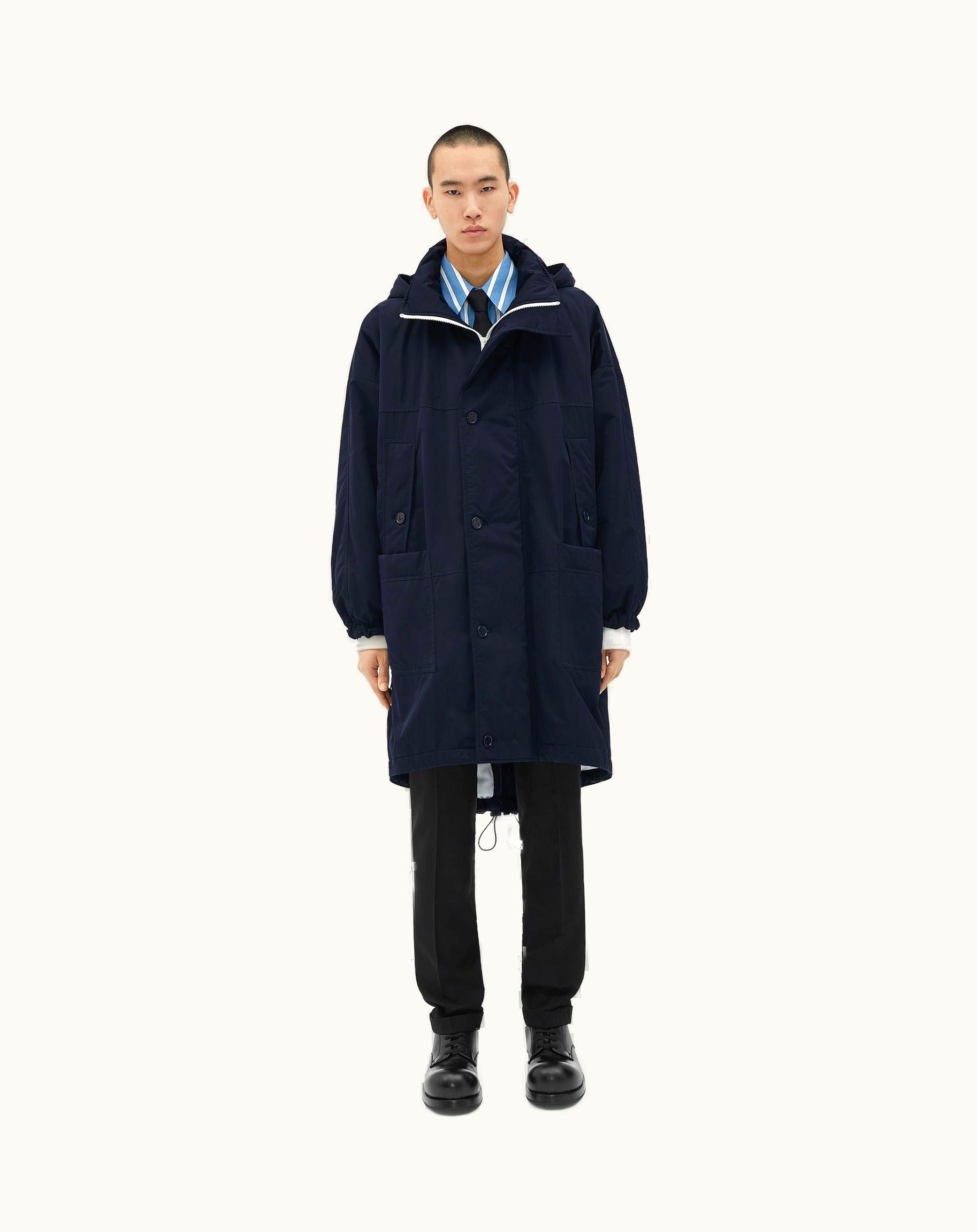 Bottega Veneta Bottega Veneta Men's Tech Nylon Padded Parka In Dark Navy