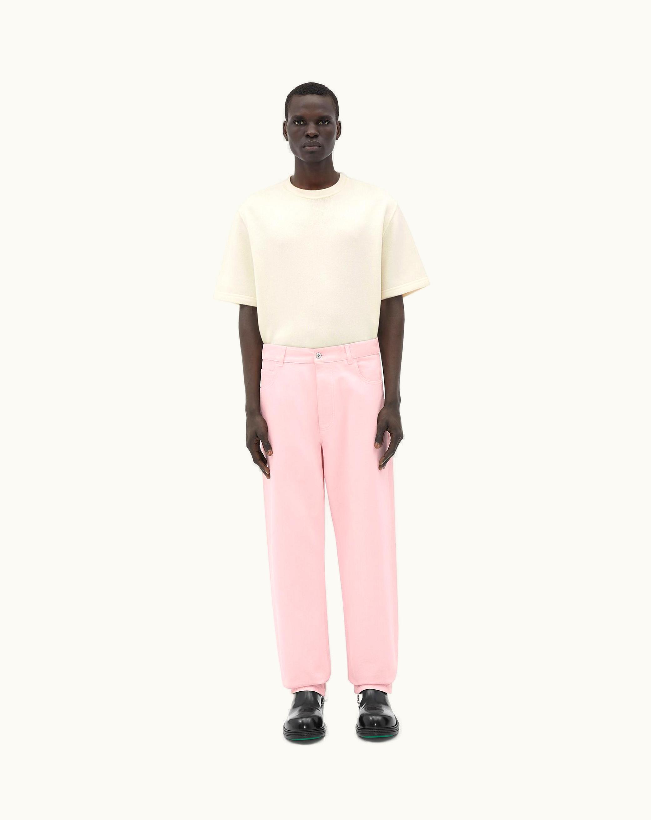 Bottega Veneta Bottega Veneta Men's Pink Wash Wide Leg Denim In Camelia