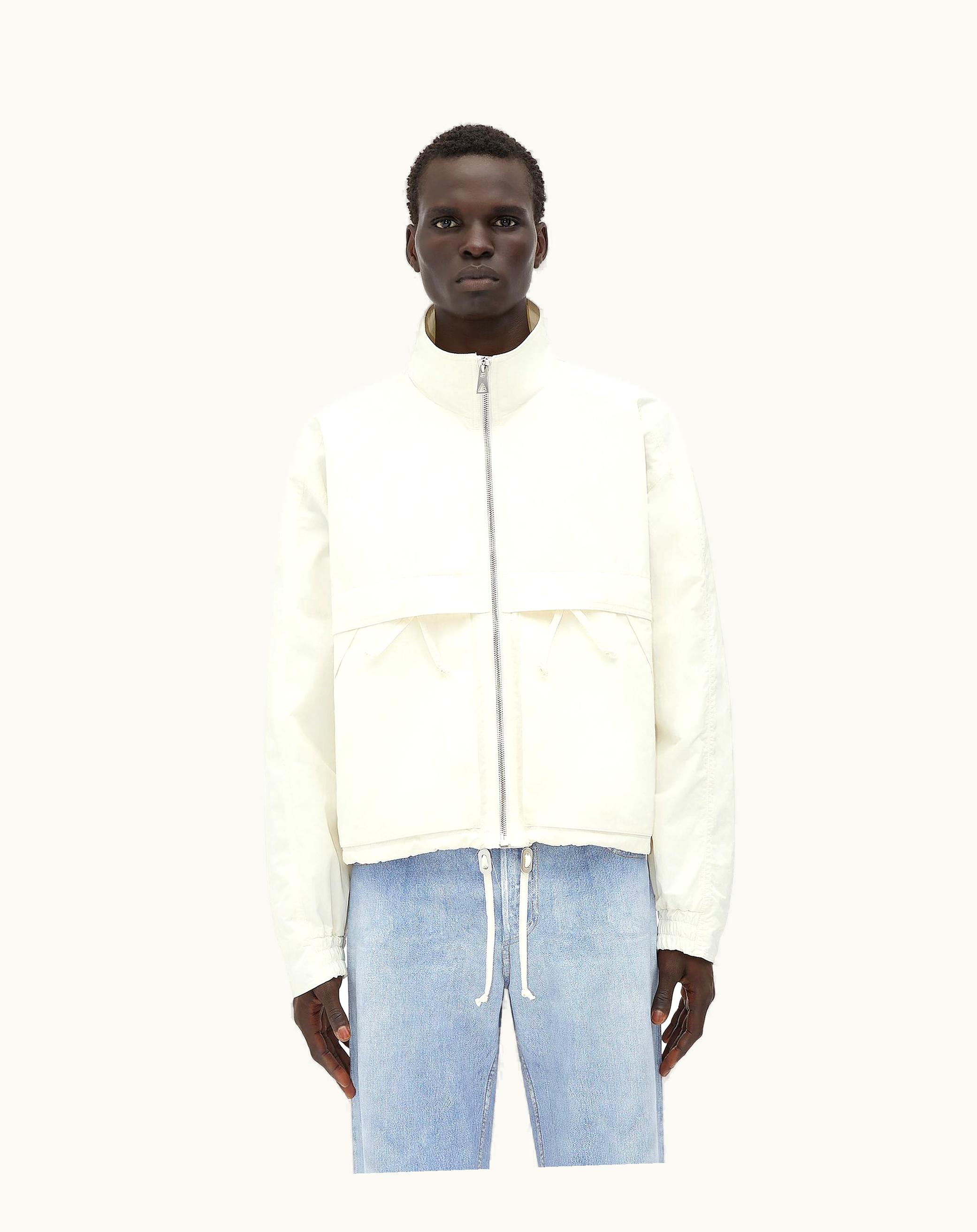 Bottega Veneta Bottega Veneta Men's Tech Nylon Jacket In Chalk