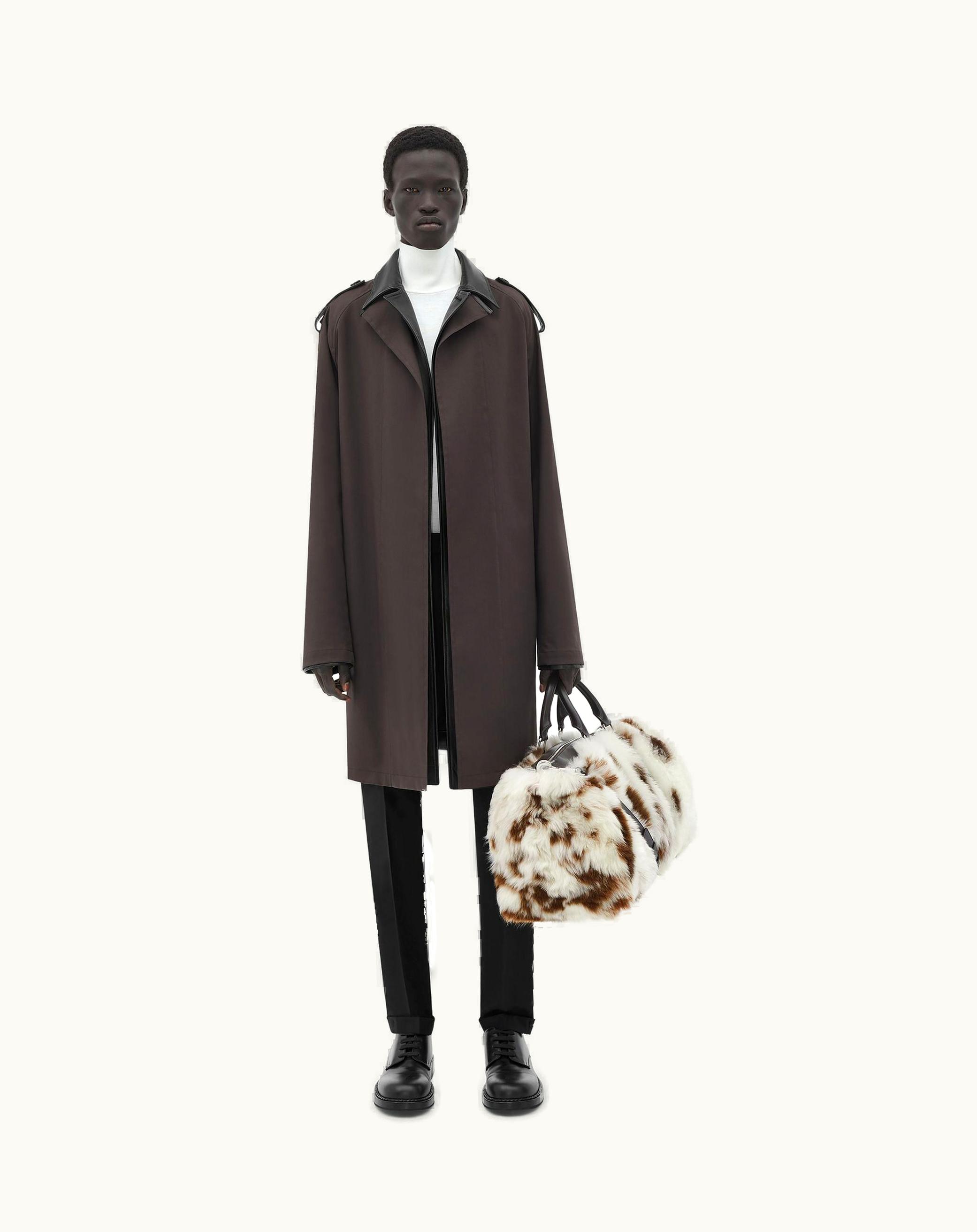 Bottega Veneta Bottega Veneta Men's Leather And Cotton 2 In 1 Coat In Black