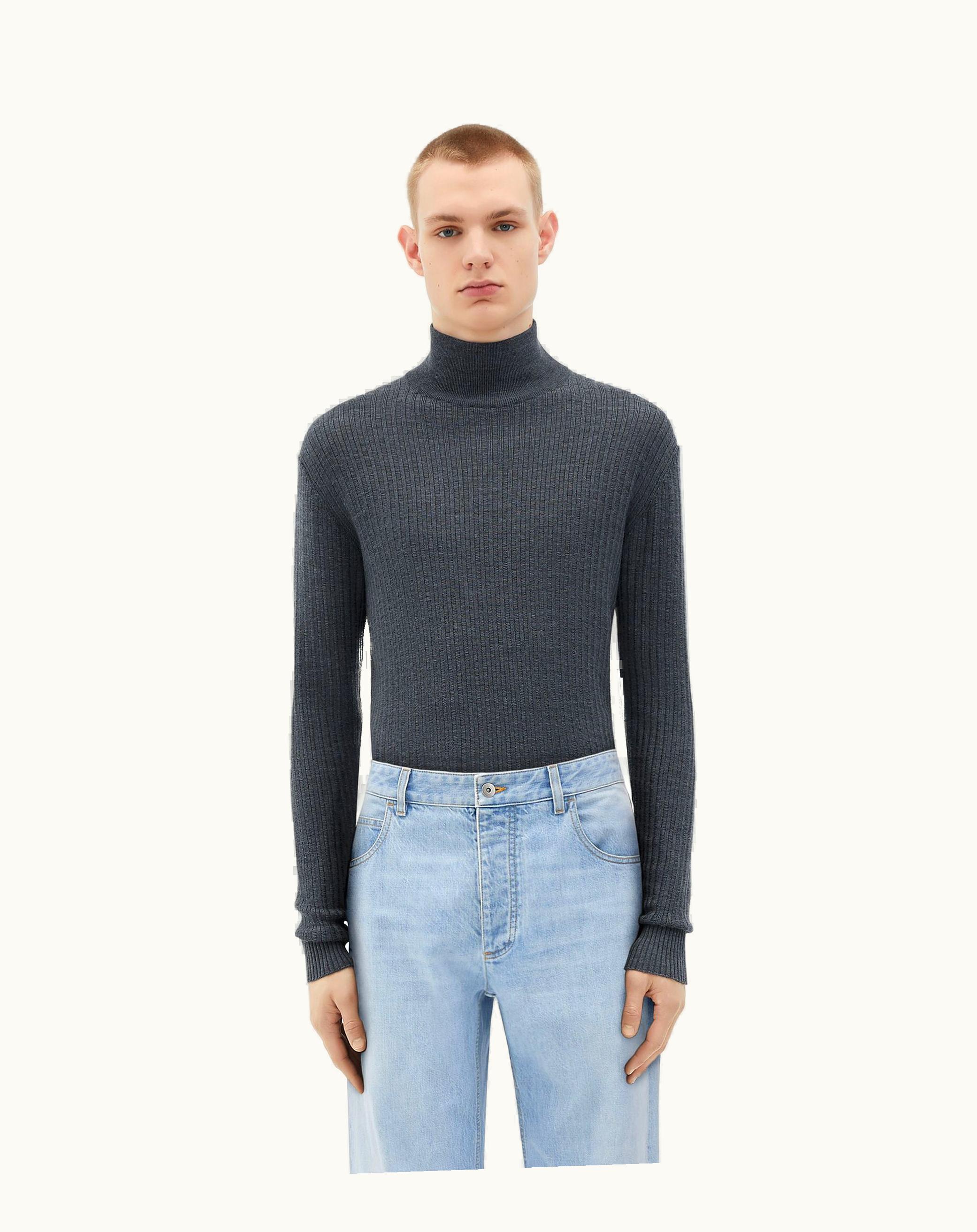 Bottega Veneta Bottega Veneta Men's Light Wool Sweater In Thunder