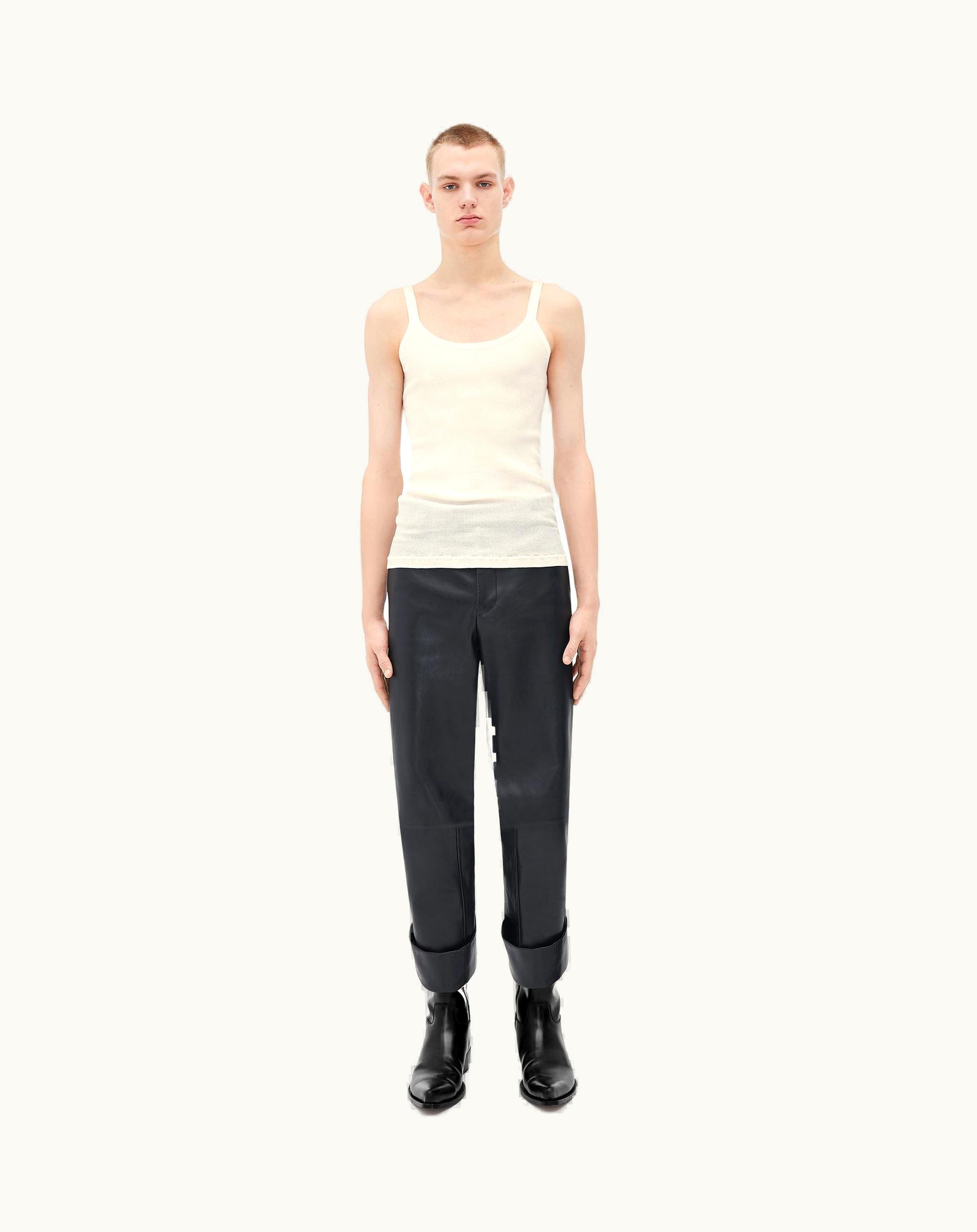 Bottega Veneta Bottega Veneta Men's Slim Fit Light Cotton Tank Top In Chalk