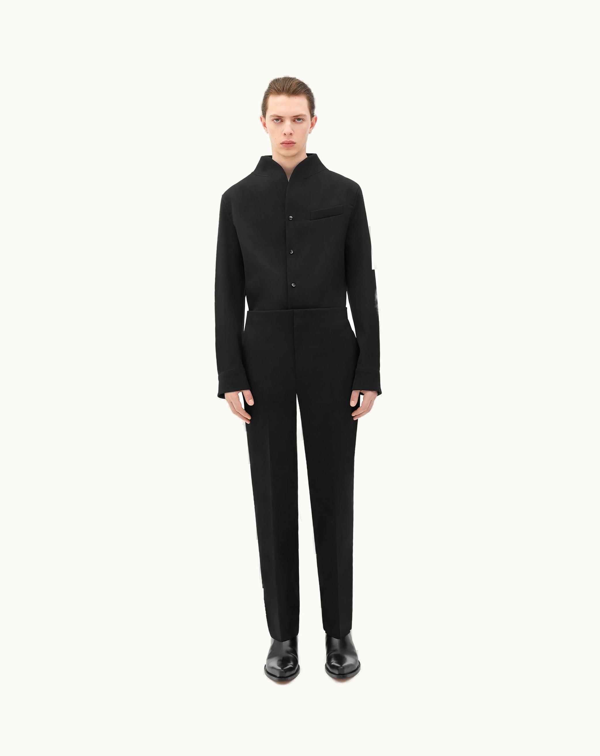 Bottega Veneta Bottega Veneta Men's Light Wool Straight Leg Pants In Black
