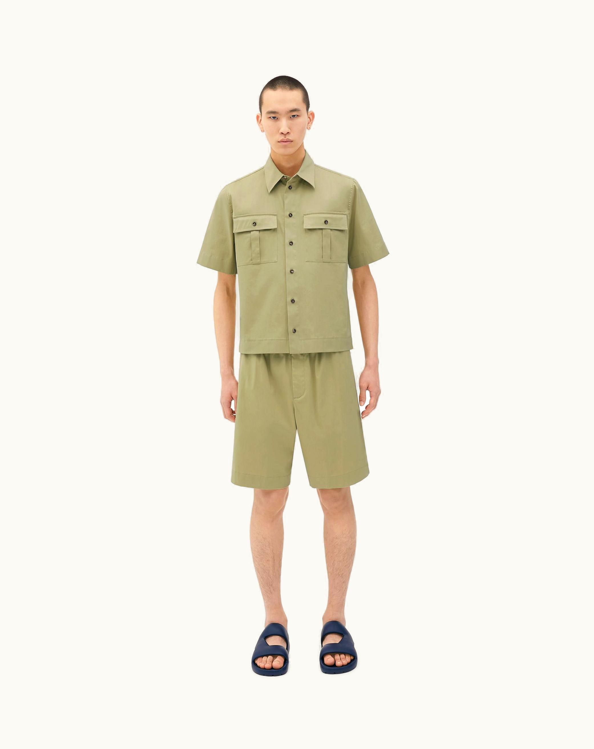 Bottega Veneta Bottega Veneta Men's Soft Cotton Shorts In Travertine