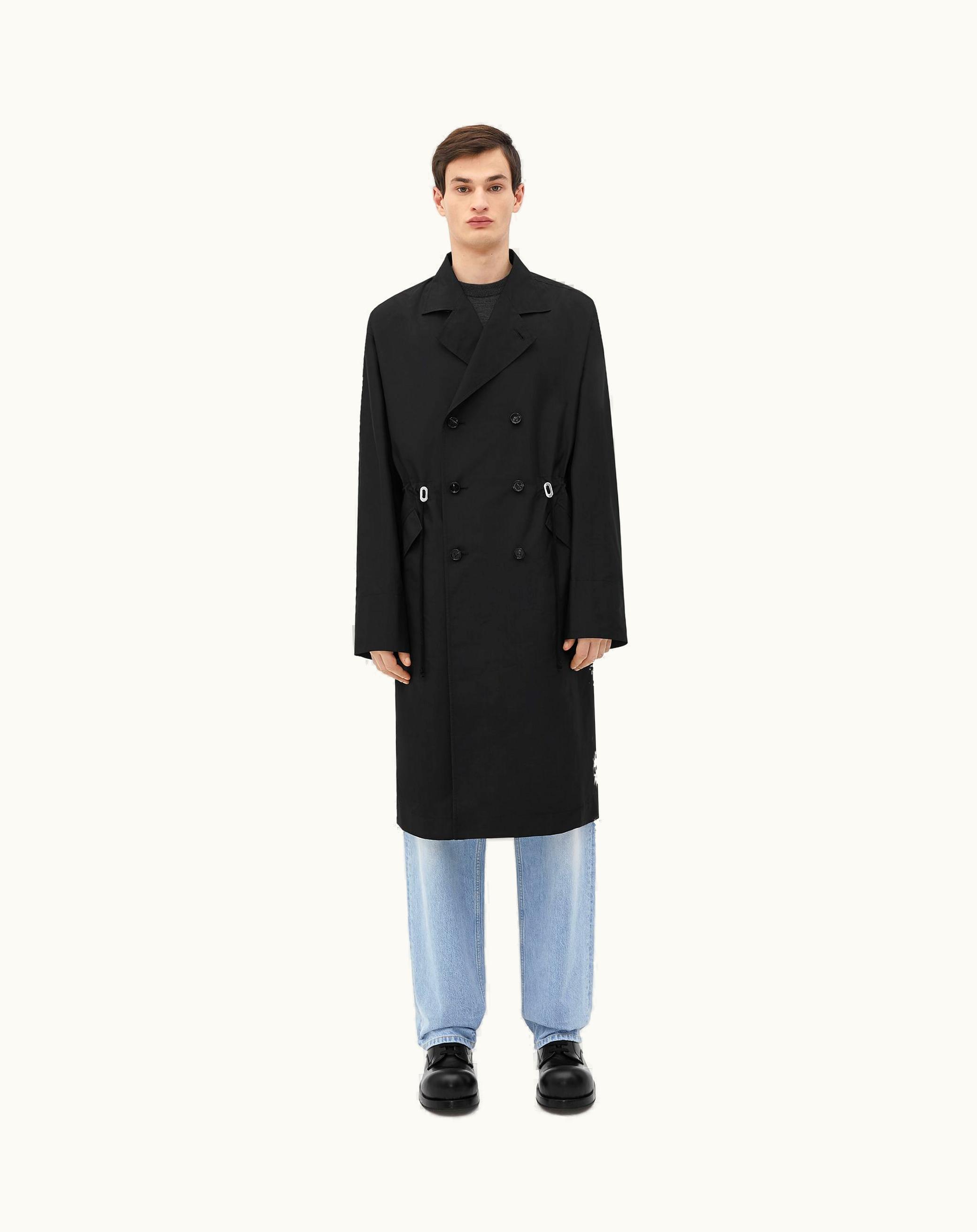 Bottega Veneta Bottega Veneta Men's Technical Nylon Packable Trench Coat In Black
