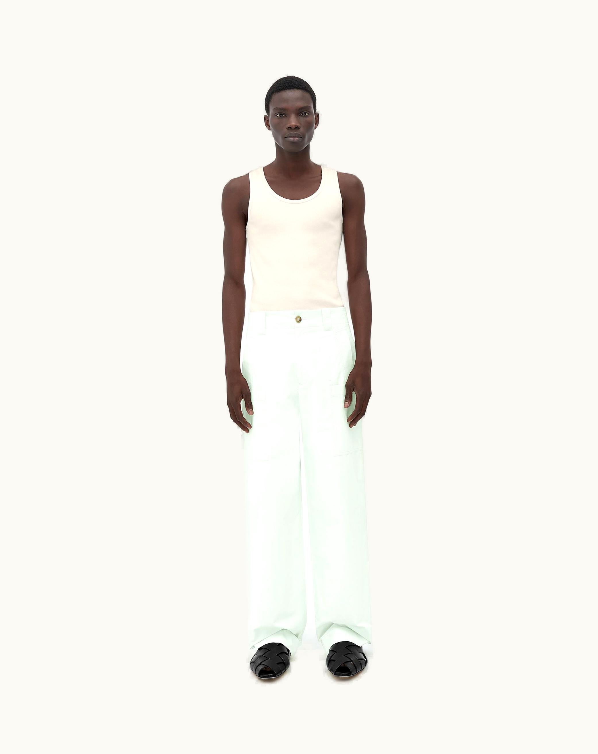Bottega Veneta Bottega Veneta Men's Cargo Cotton Pants In Glacier