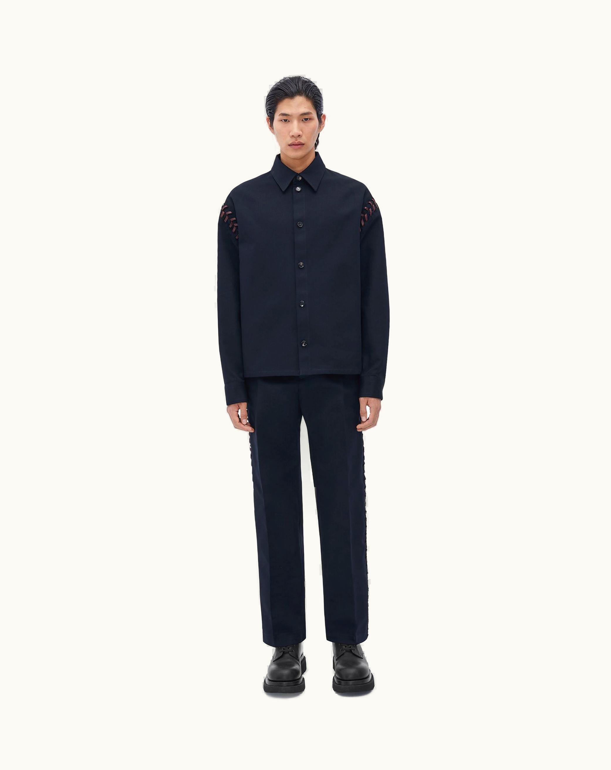 Bottega Veneta Bottega Veneta Men's Cotton Canvas Lace-Up Jacket In Space