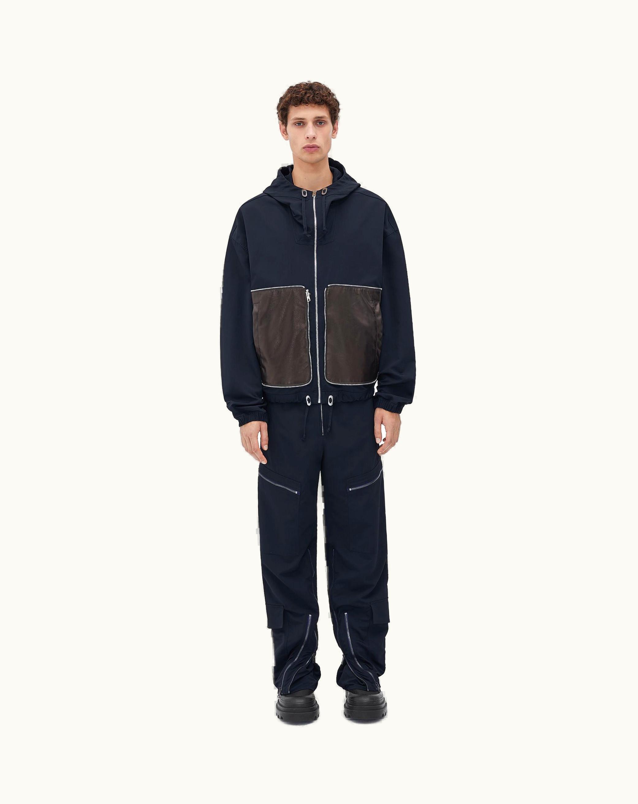 Bottega Veneta Bottega Veneta Men's Packable Nylon Jacket In Midnight Blue