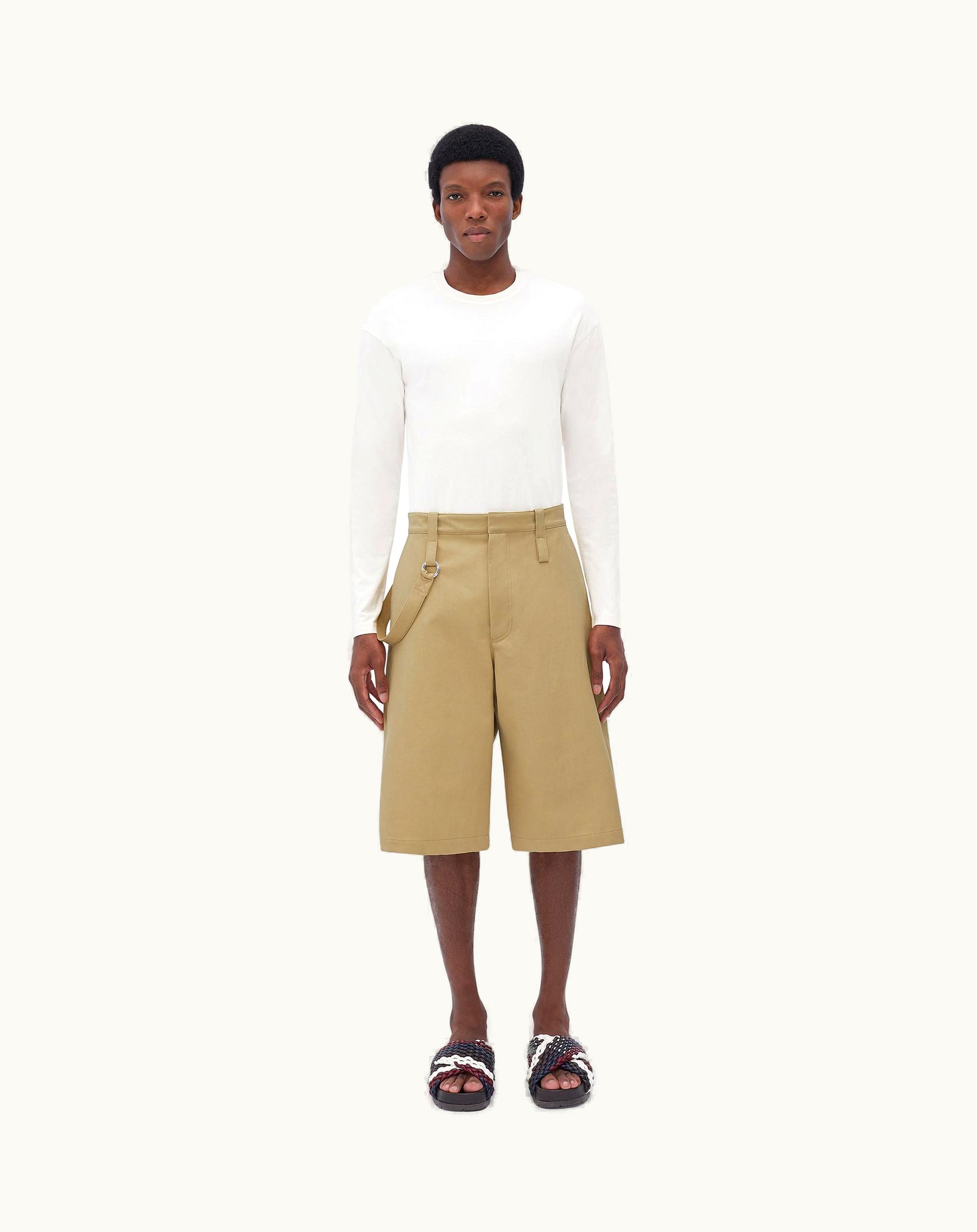 Bottega Veneta Bottega Veneta Men's Cotton Twill Shorts In Sesame