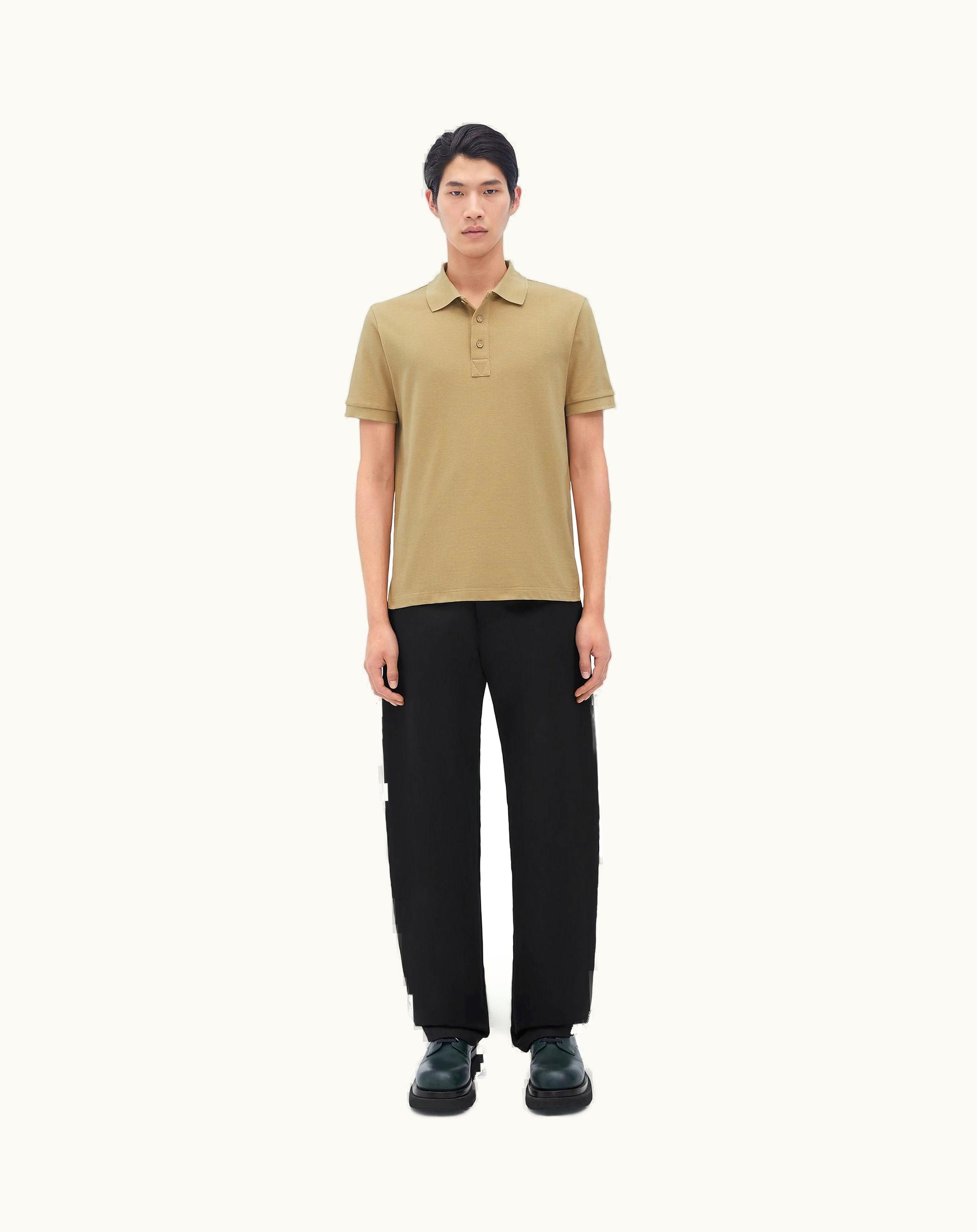 Bottega Veneta Bottega Veneta Men's Cotton Piquet Jersey Polo In Sesame