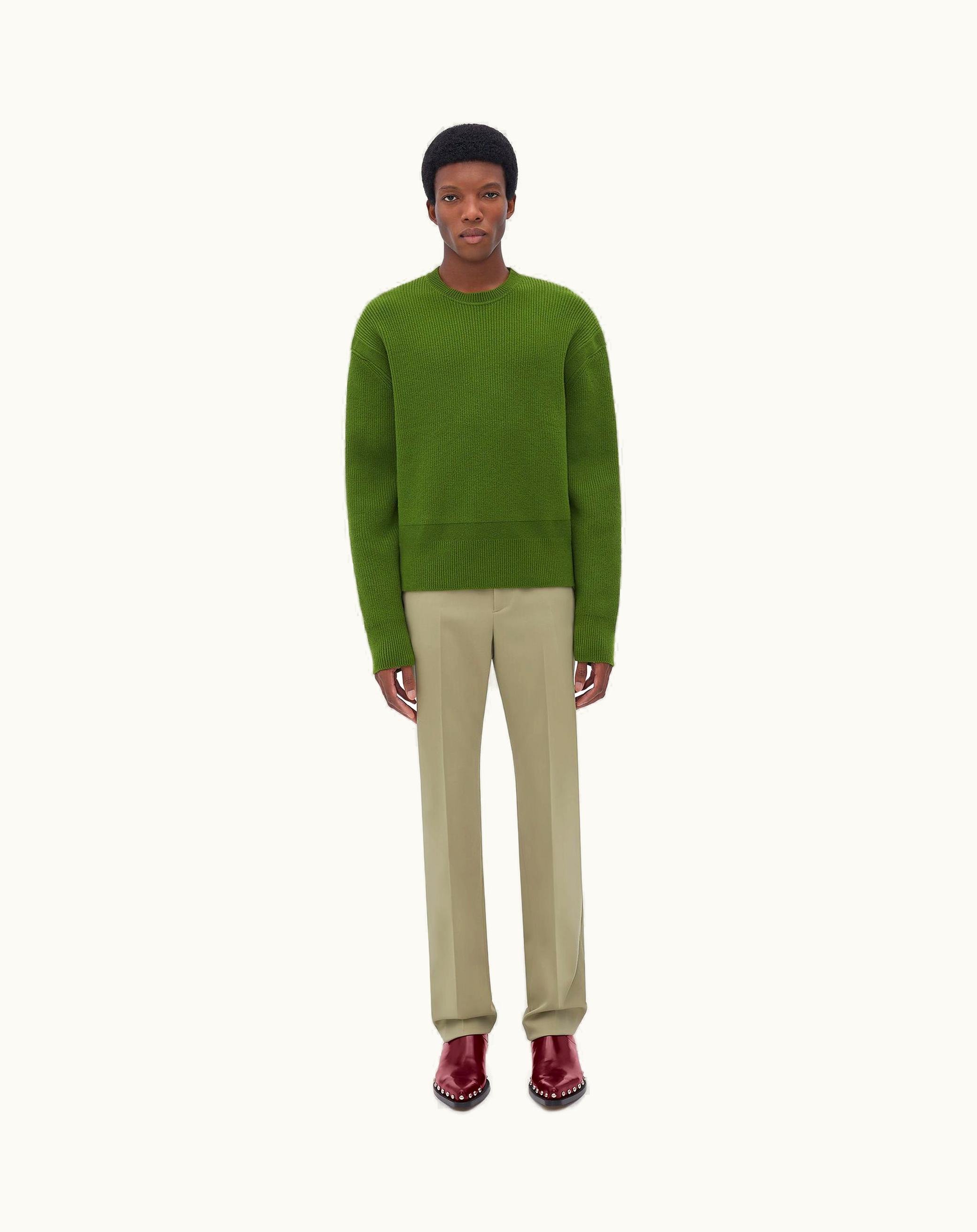 Bottega Veneta Bottega Veneta Men's English Rib Cashmere Jumper In Jalapeno
