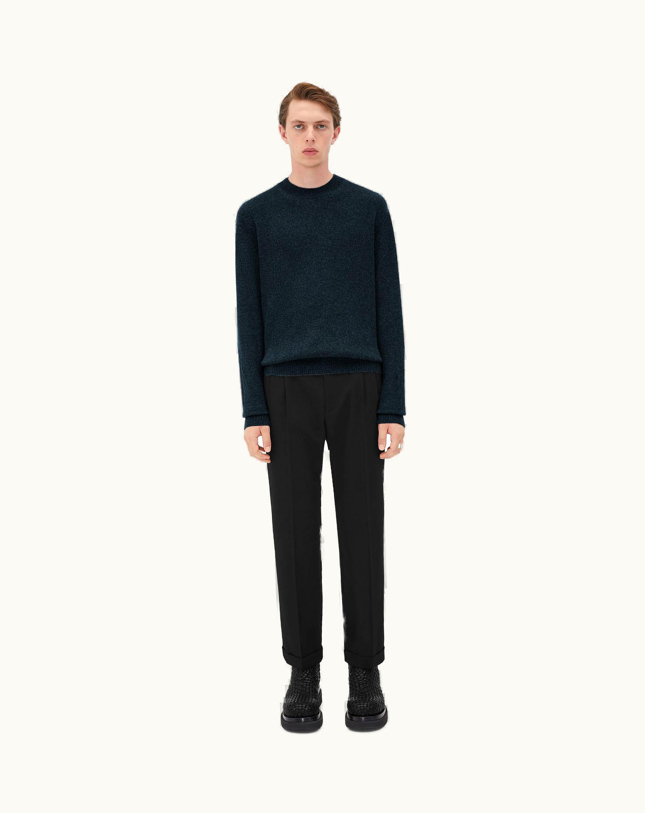 Bottega Veneta Bottega Veneta Men's Compact Cashmere Jumper In Abyss