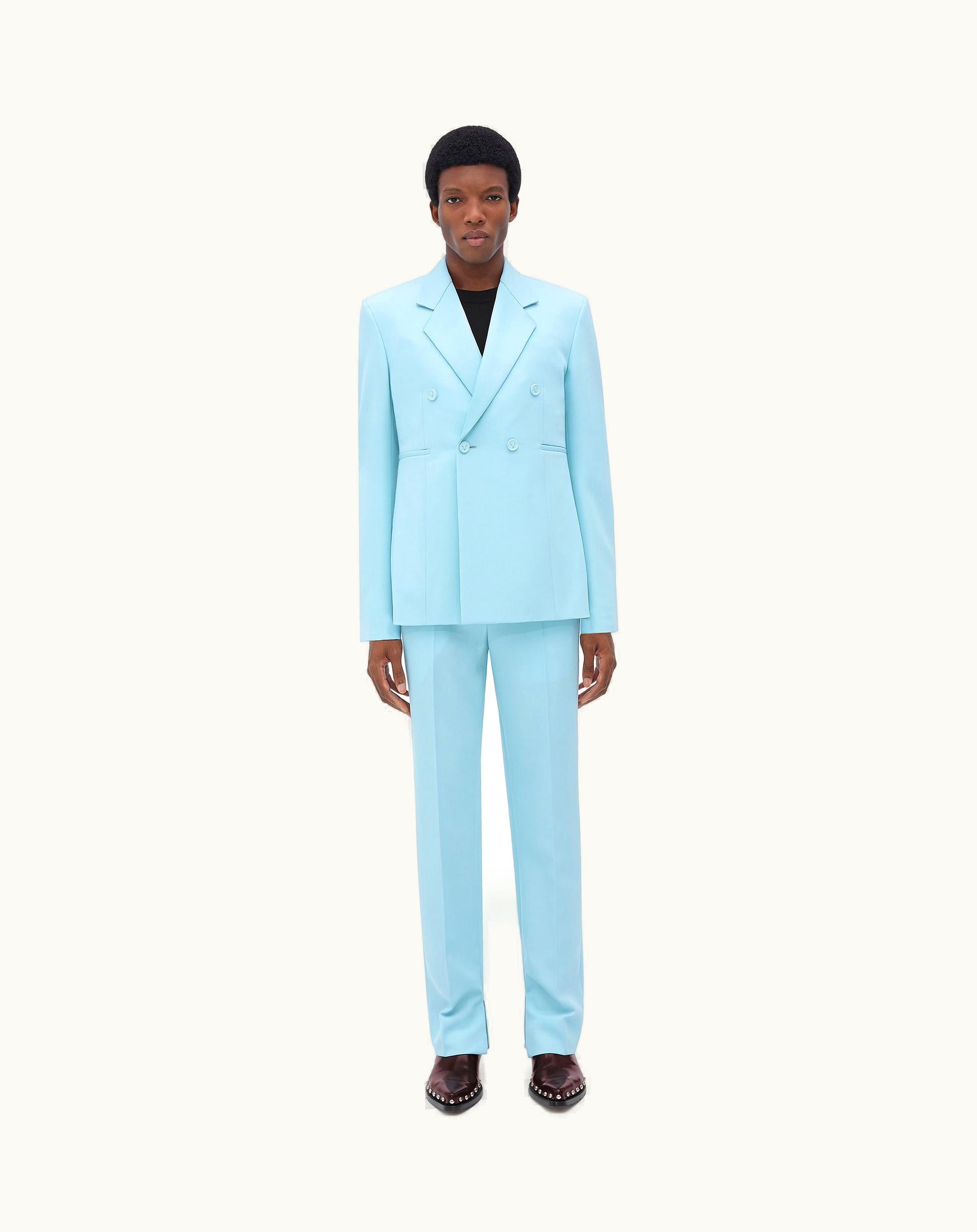 Bottega Veneta Bottega Veneta Men's Grain De Poudre Tuxedo Jacket In Pale Blue