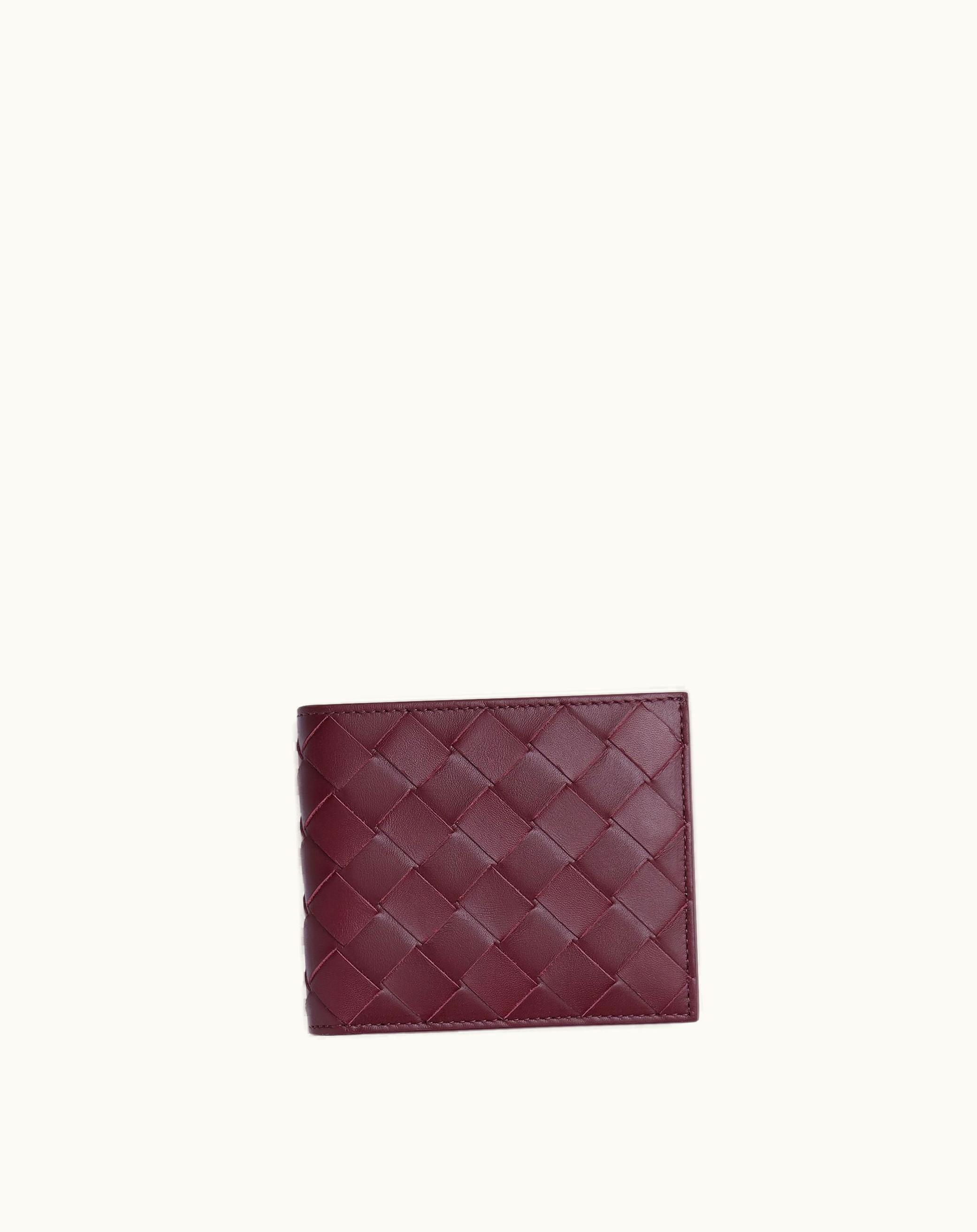 Bottega Veneta Bottega Veneta Men's Intrecciato Bi-Fold Wallet In Barolo / Cruise