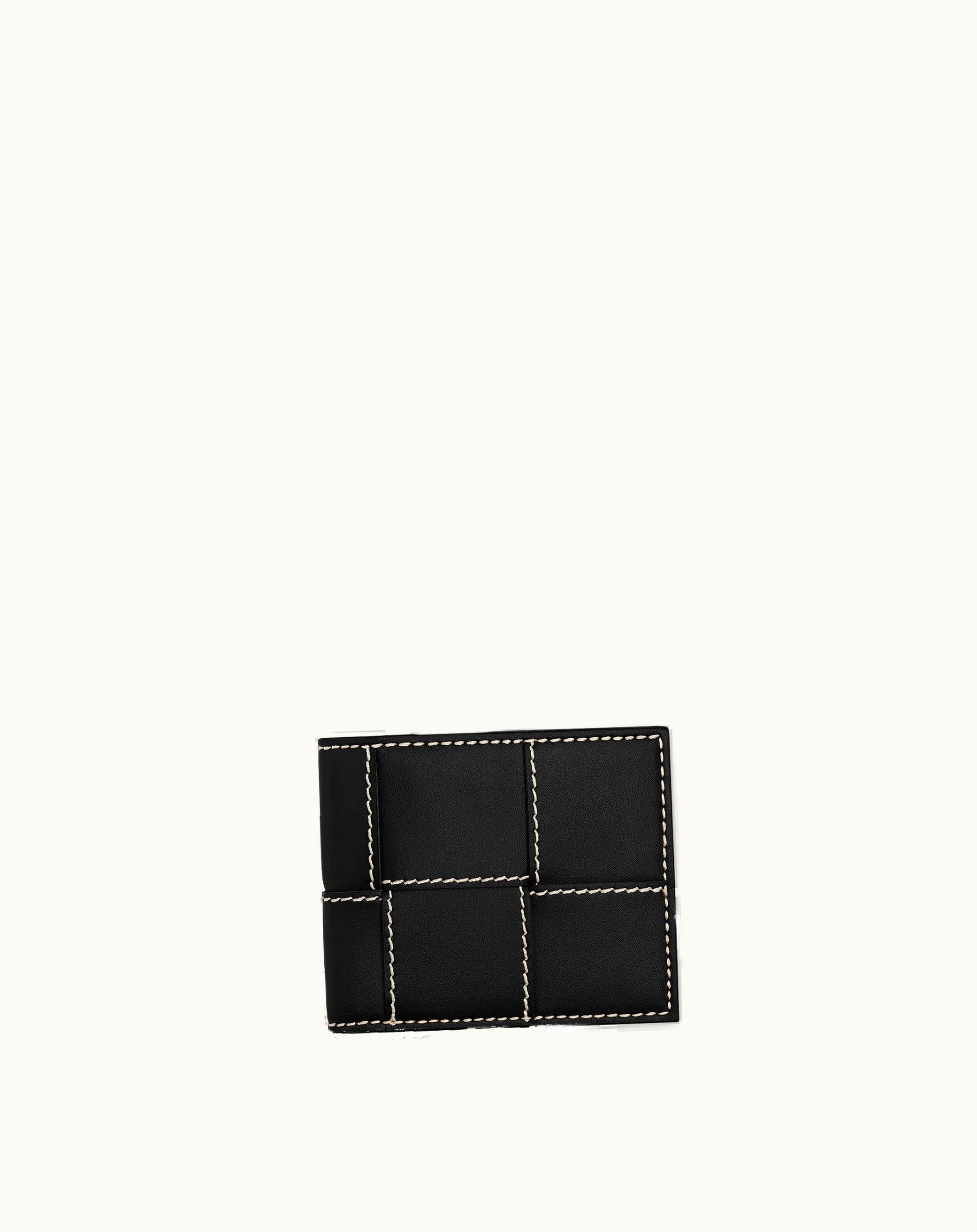 Bottega Veneta Bottega Veneta Men's Cassette Bi-Fold Wallet In Black / Natural