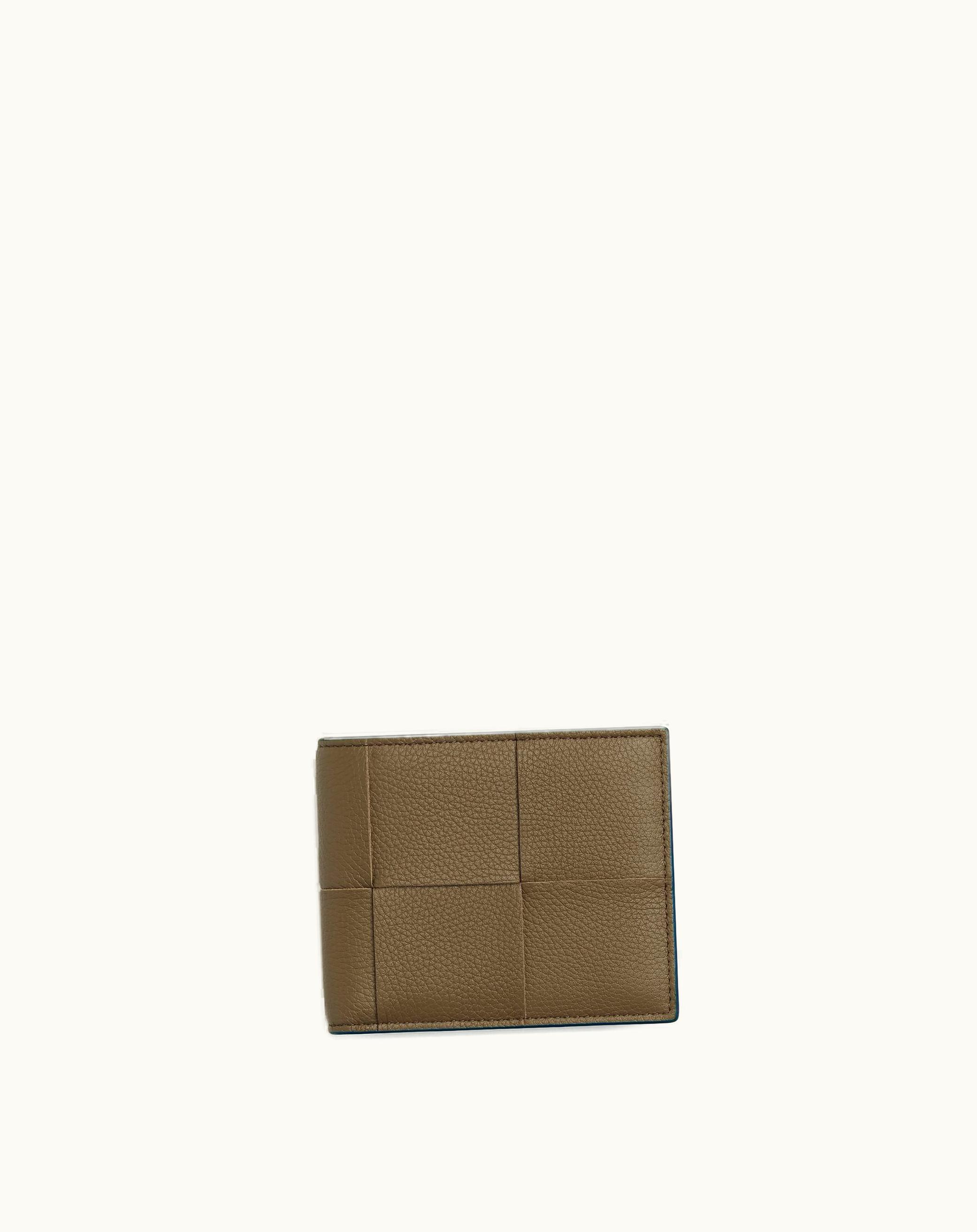 Bottega Veneta Bottega Veneta Men's Cassette Bi-Fold Wallet In Argil / Deep Pacific