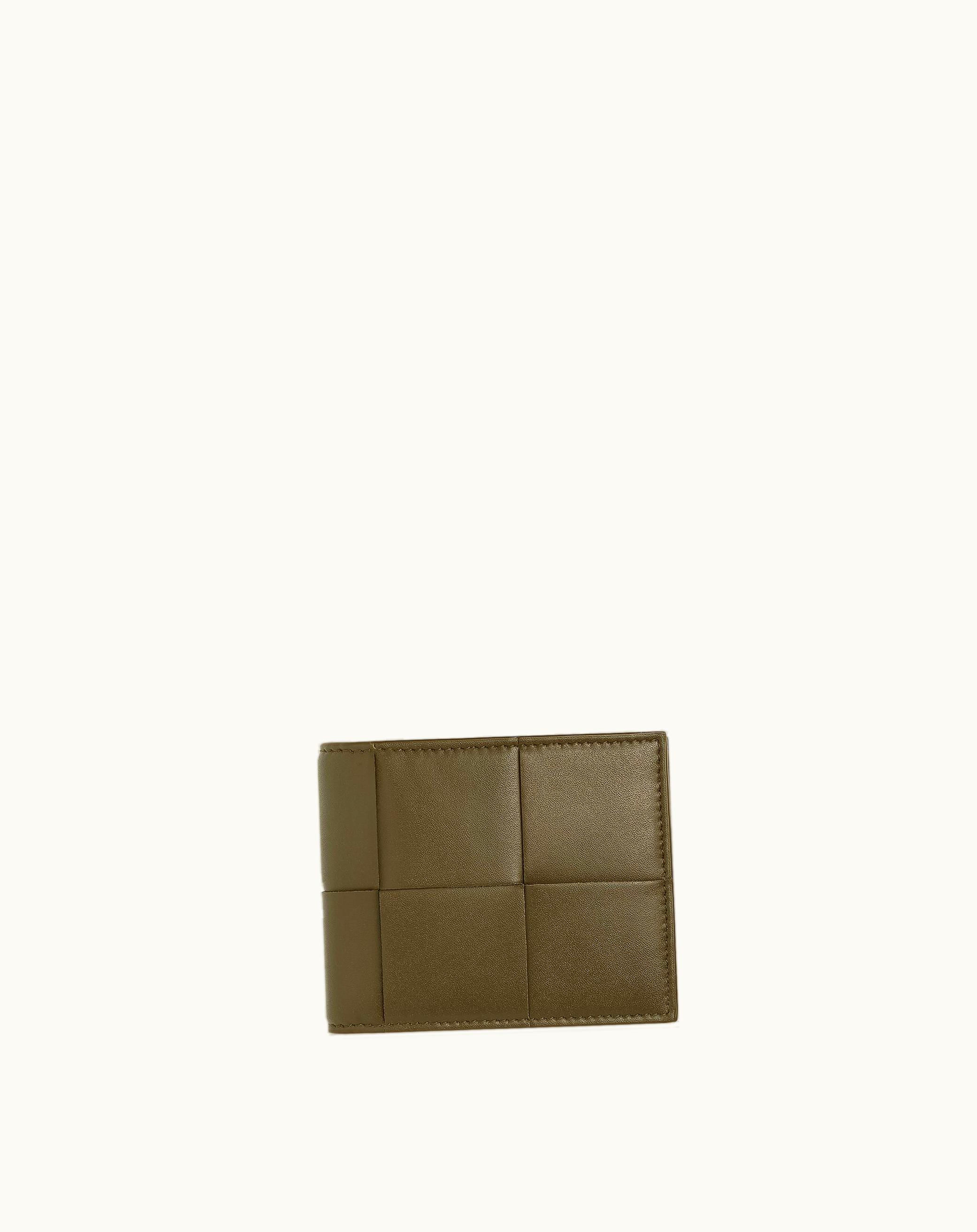 Bottega Veneta Bottega Veneta Men's Cassette Bi-Fold Wallet With Coin Purse In Mud