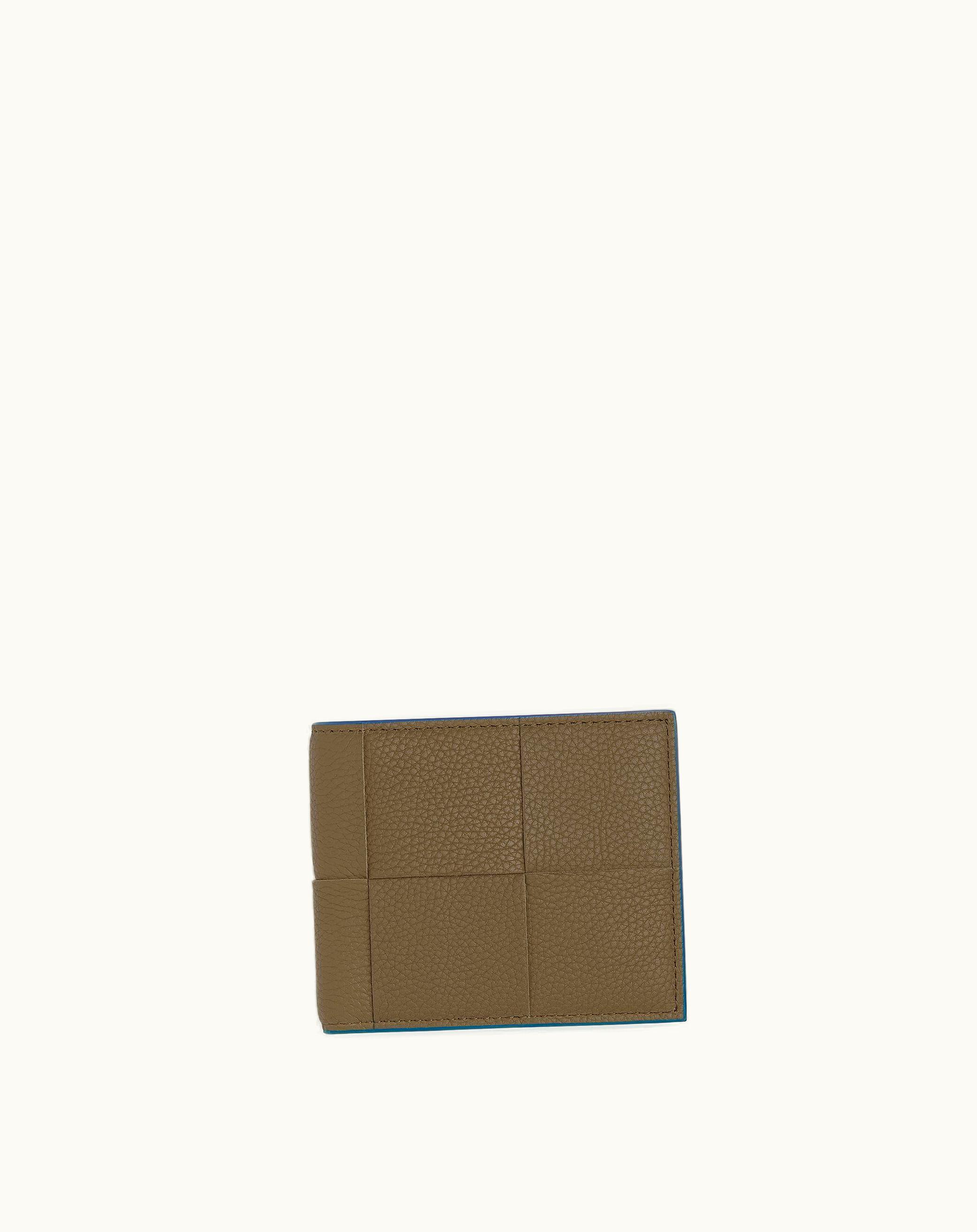 Bottega Veneta Bottega Veneta Men's Cassette Bi-Fold Wallet With Coin Purse In Argil / Deep Pacific