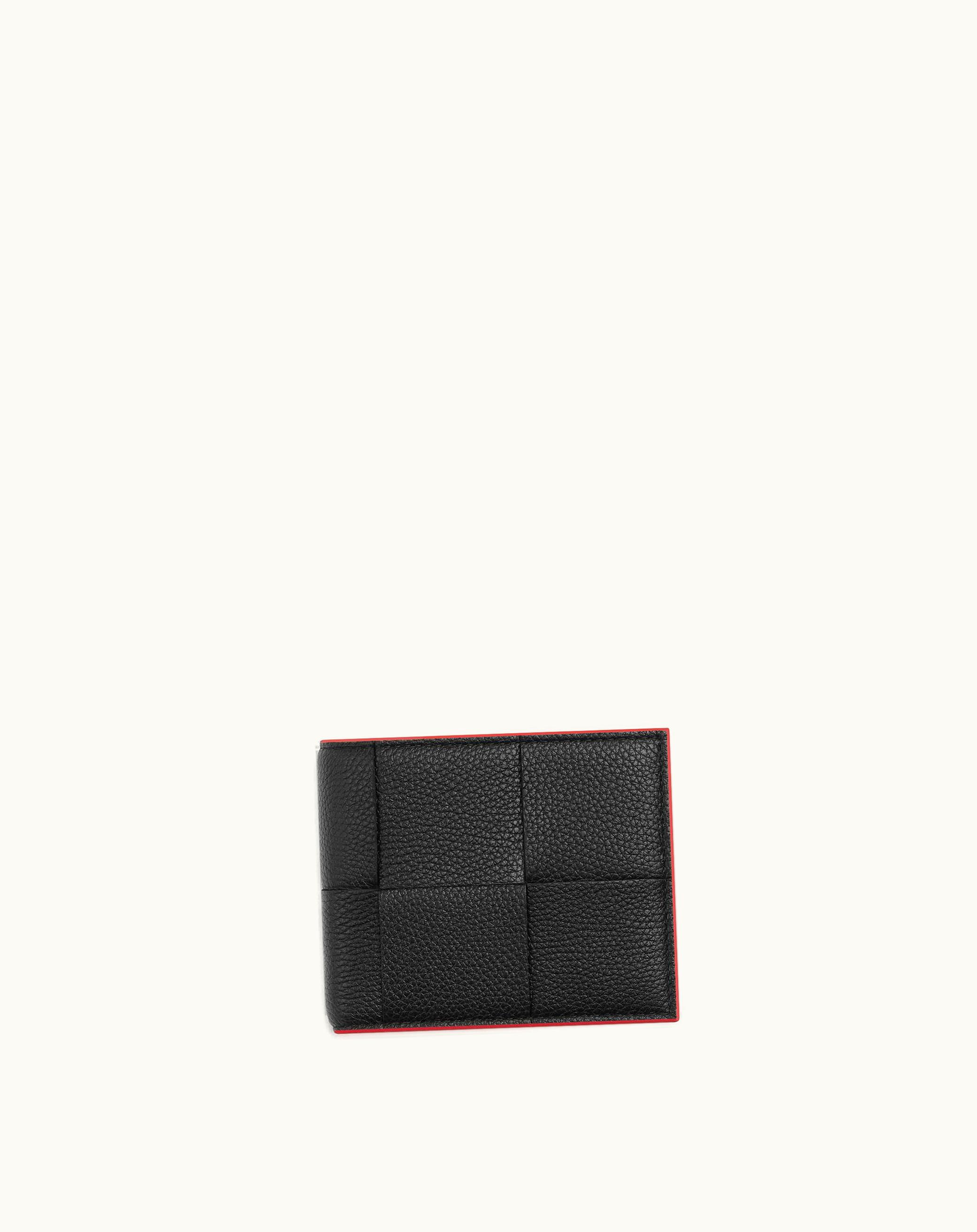 Bottega Veneta Bottega Veneta Men's Cassette Bi-Fold Wallet With Coin Purse In Black