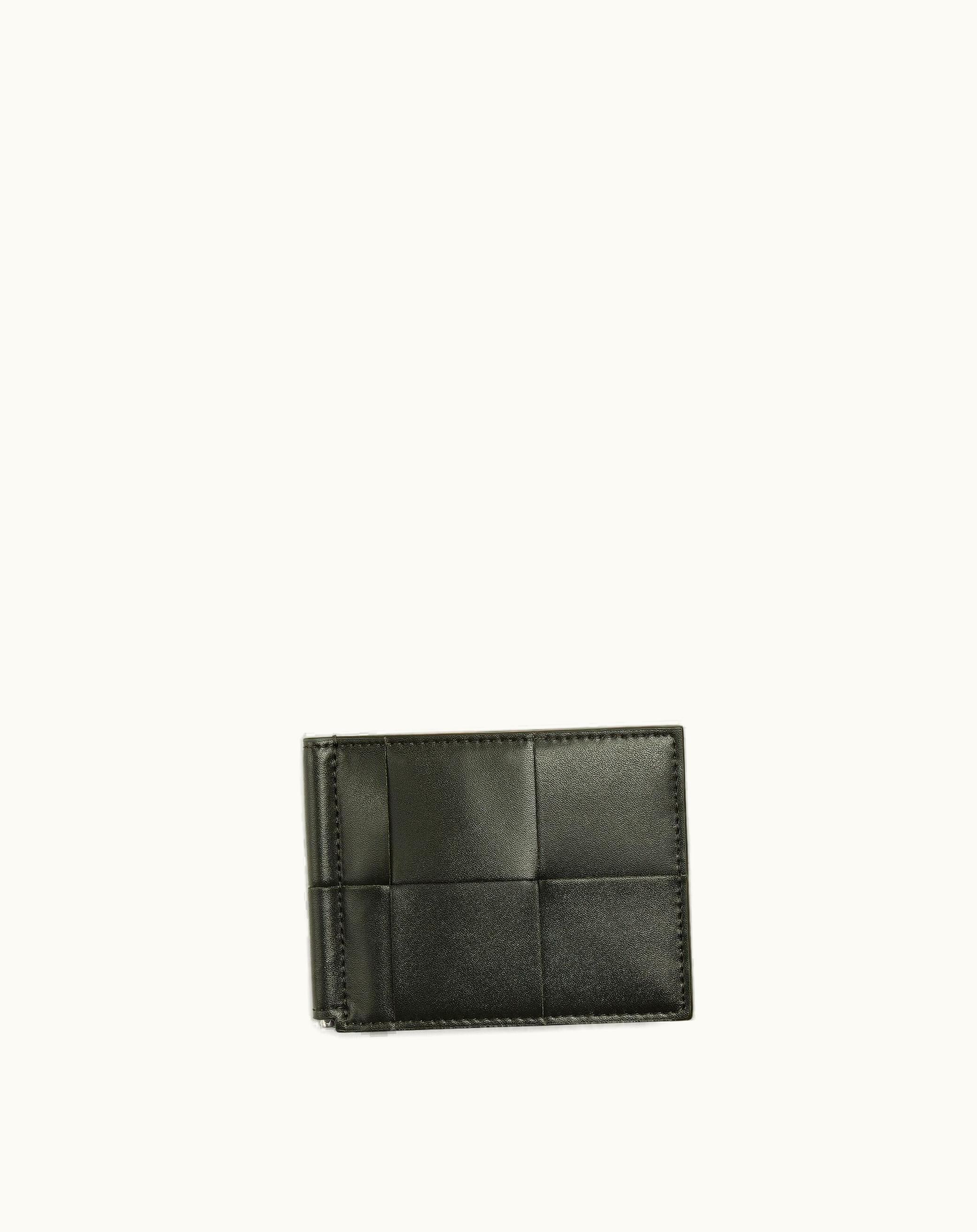 Bottega Veneta Bottega Veneta Men's Cassette Bill Clip Wallet In Dark Moss