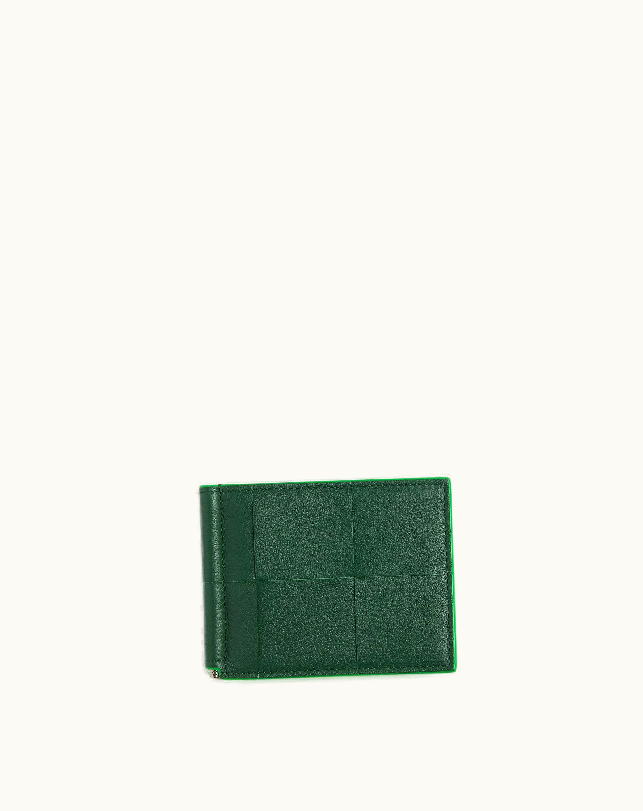 Bottega Veneta Bottega Veneta Men's Cassette Bill Clip Wallet In Raintree / Parakeet