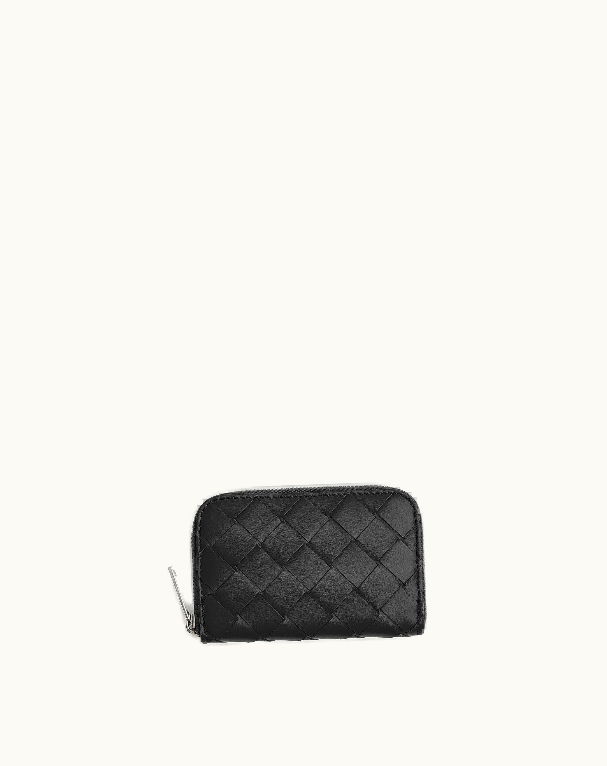 Bottega Veneta Bottega Veneta Men's Zipped Card Case In Black