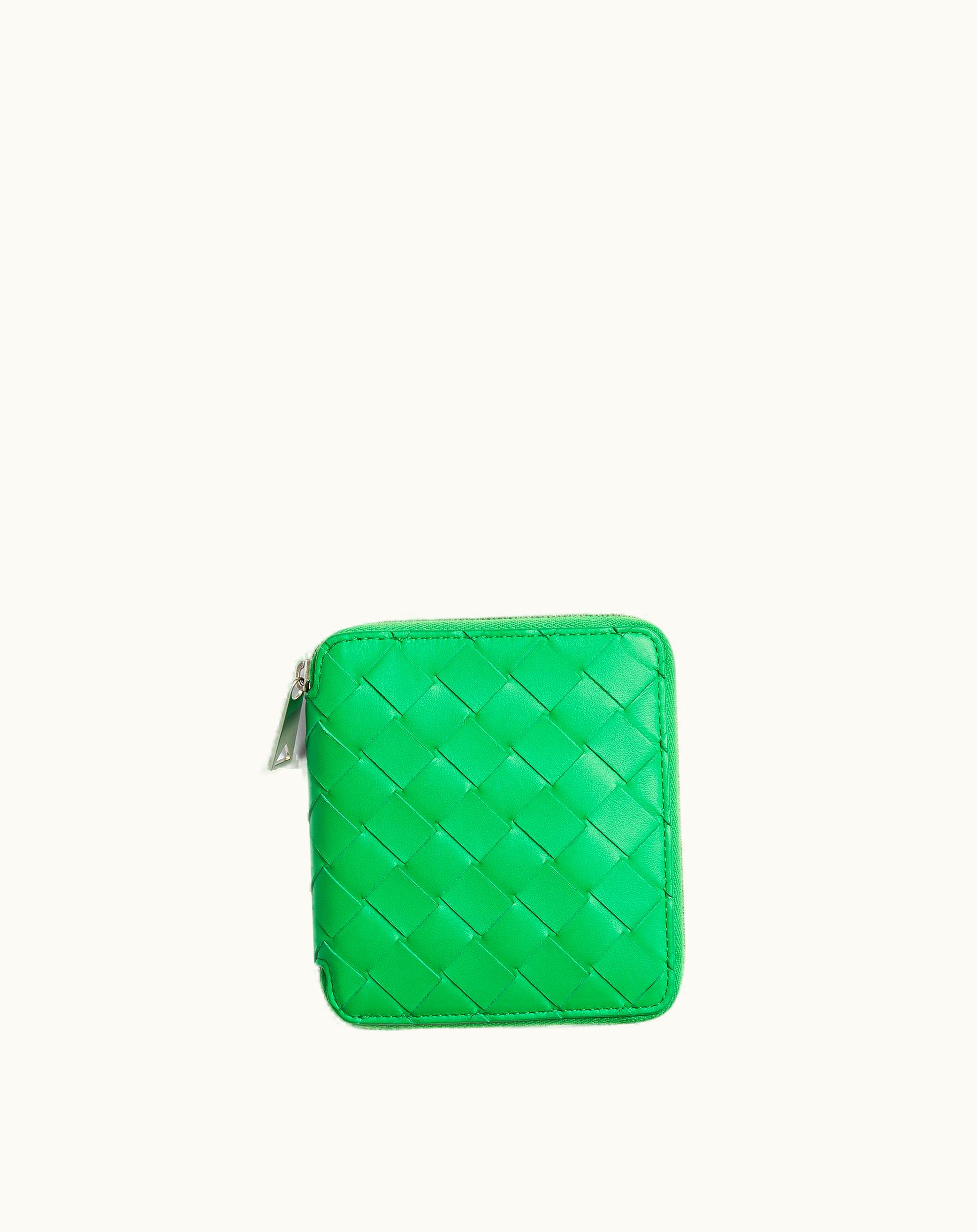 Bottega Veneta Bottega Veneta Men's Compact Zip Around Wallet In Parakeet