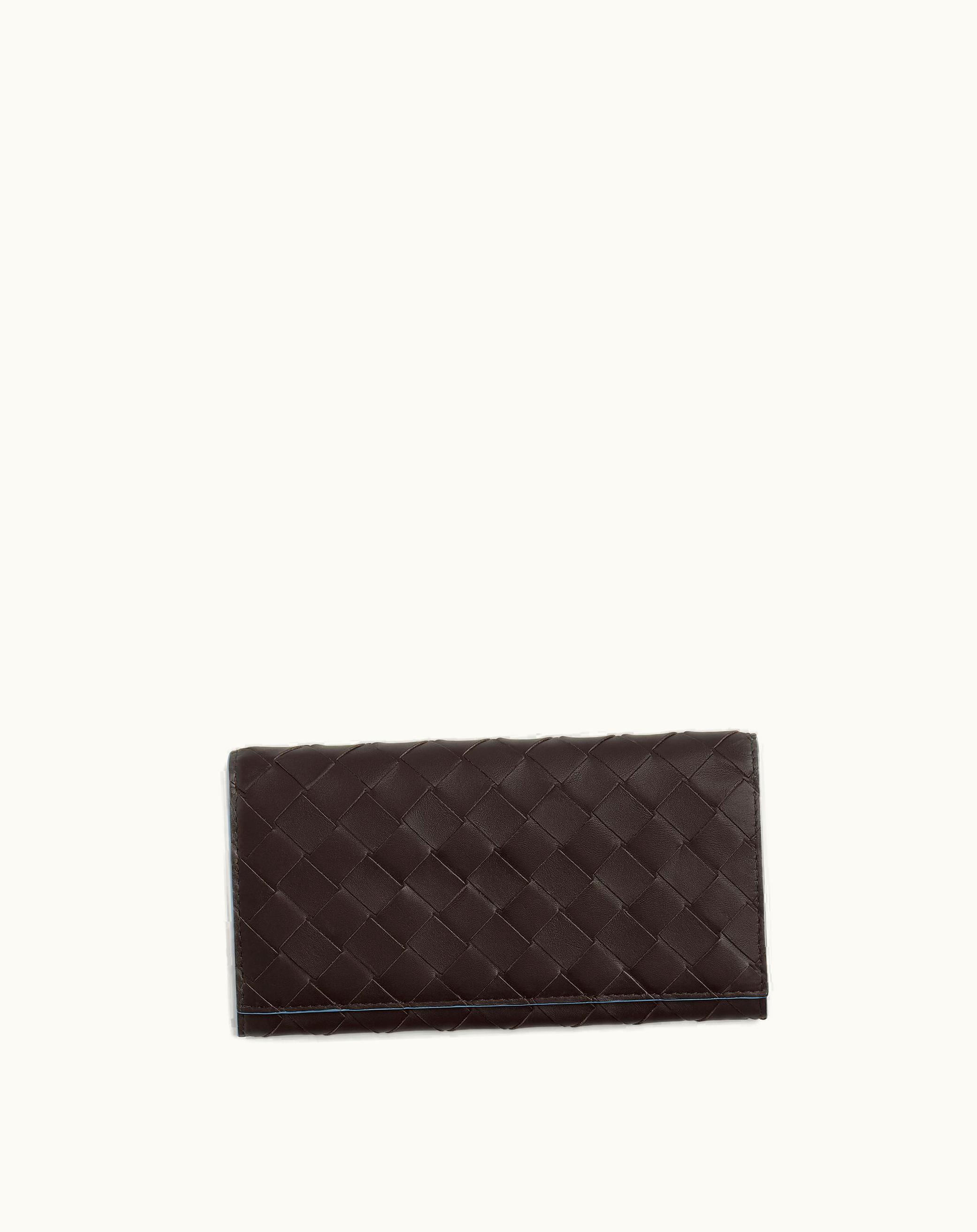 Bottega Veneta Bottega Veneta Men's Intrecciato Long Wallet With Coin Purse In Fondant / Ice