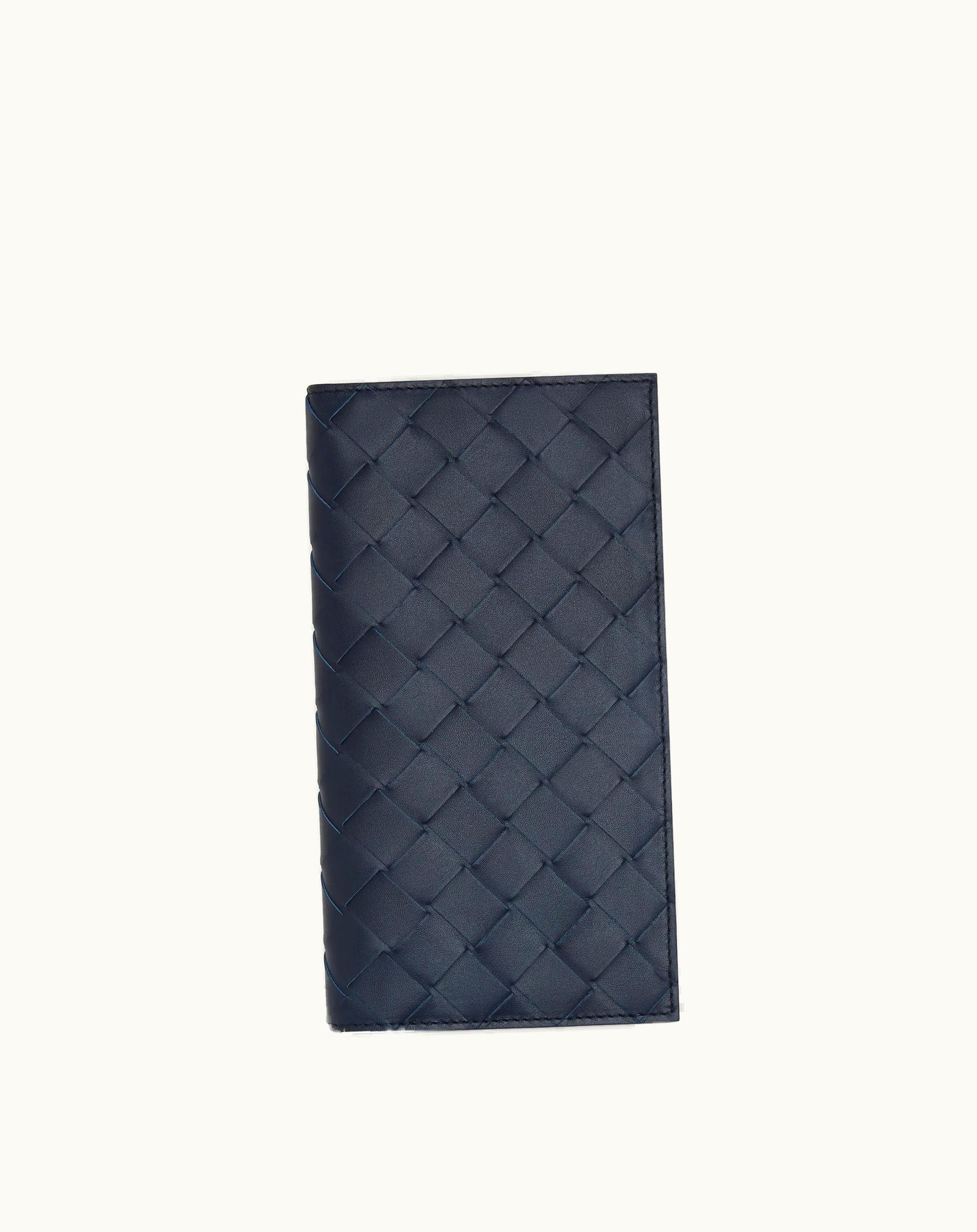 Bottega Veneta Bottega Veneta Men's Slim Intrecciato Long Wallet In Space / Cob